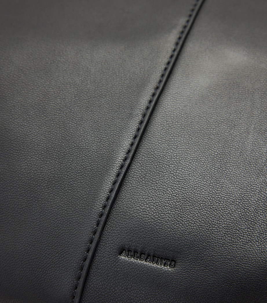 Leather Luna Shoulder Bag BLACK Image 6