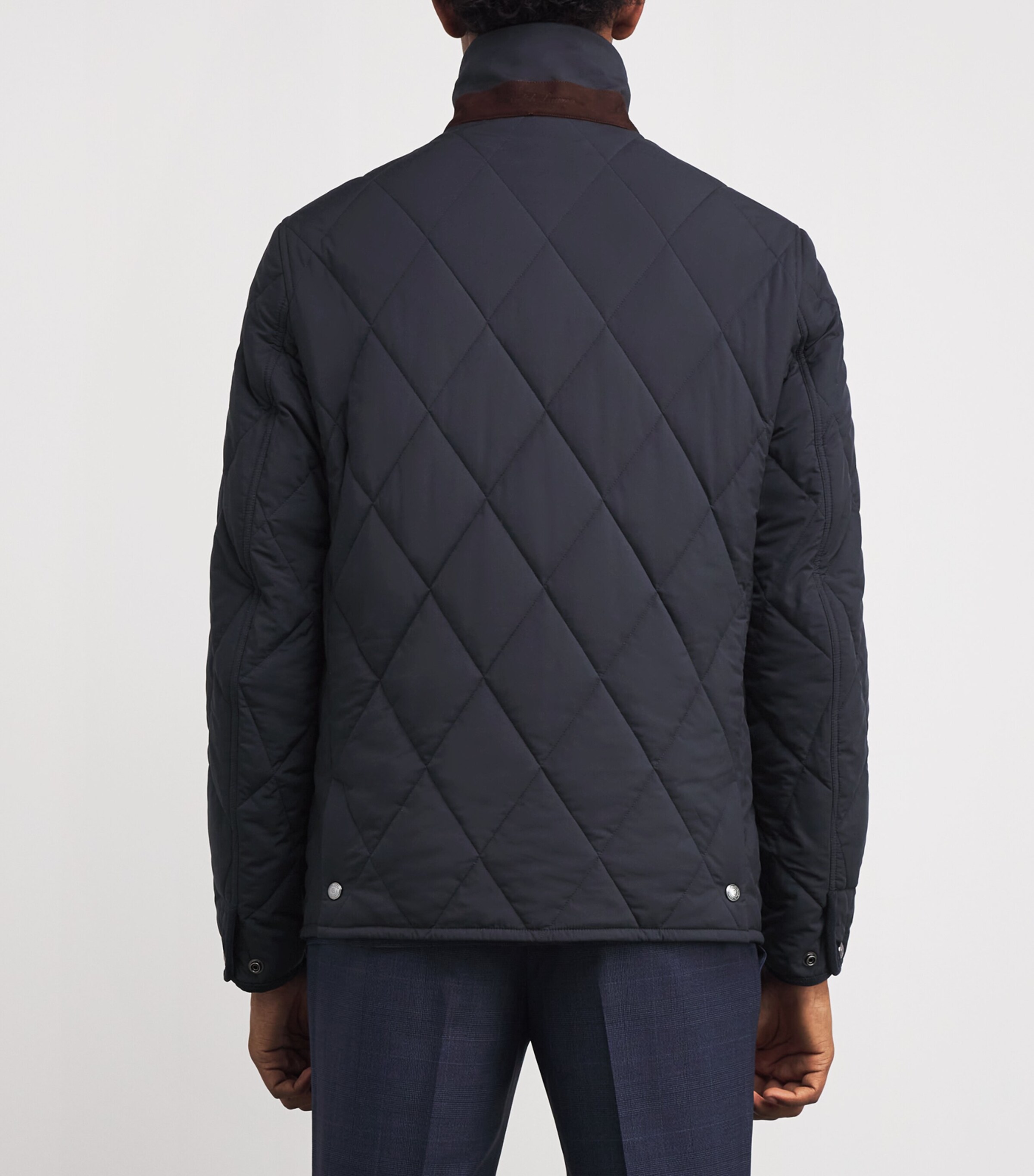 Ralph Lauren Purple Label Mens Down Quilted Field Jacket Navy Image 4