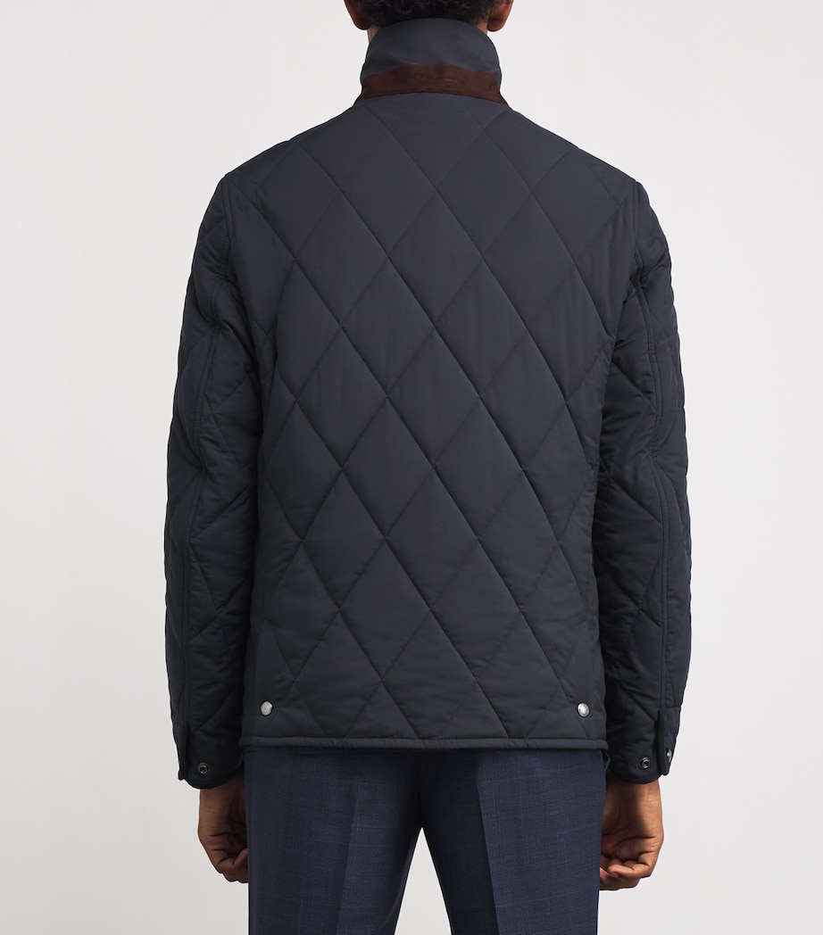 Ralph Lauren Purple Label Mens Down Quilted Field Jacket Navy Image 4
