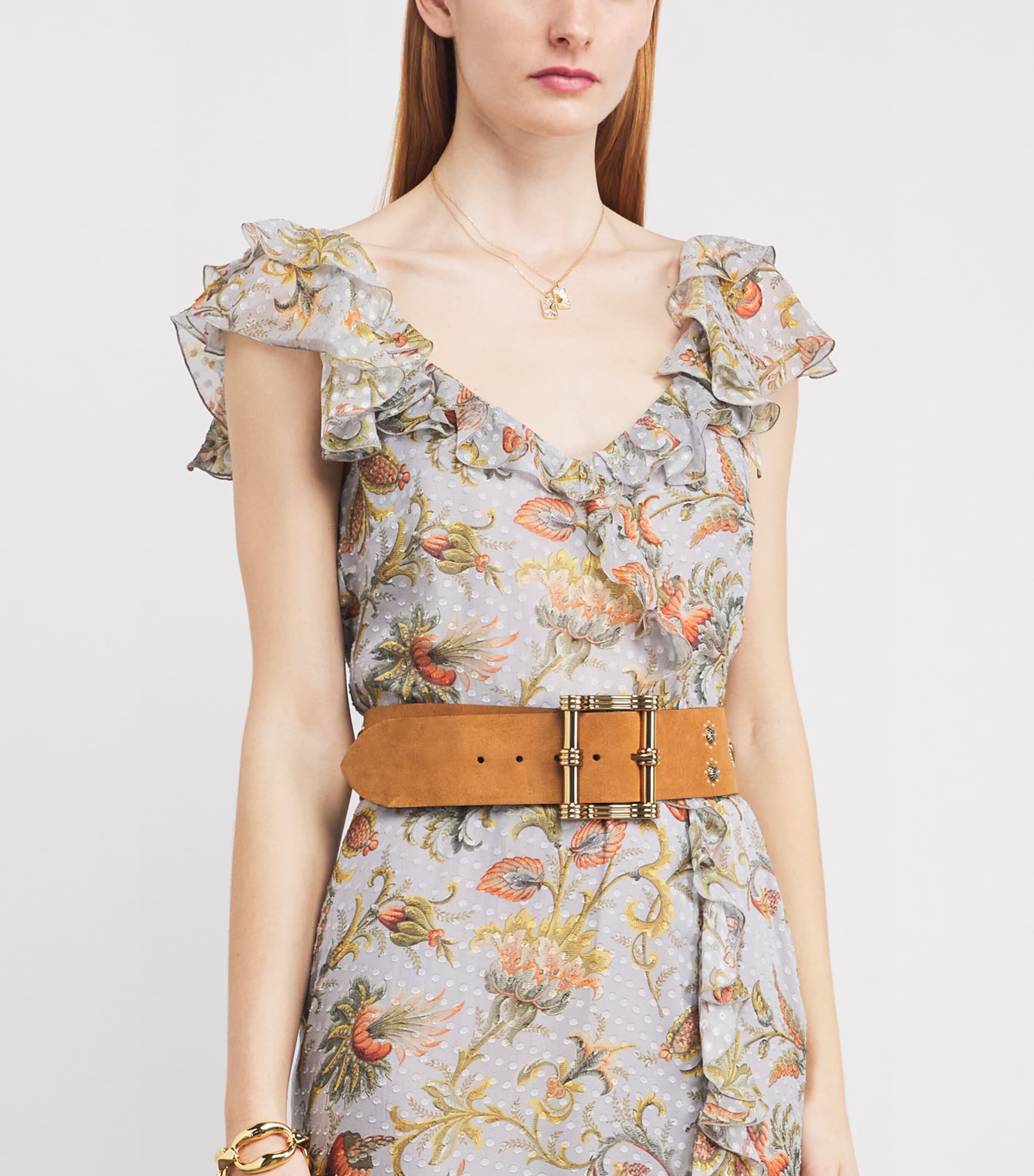 Suede Studded Wide Belt M0448 Image 2