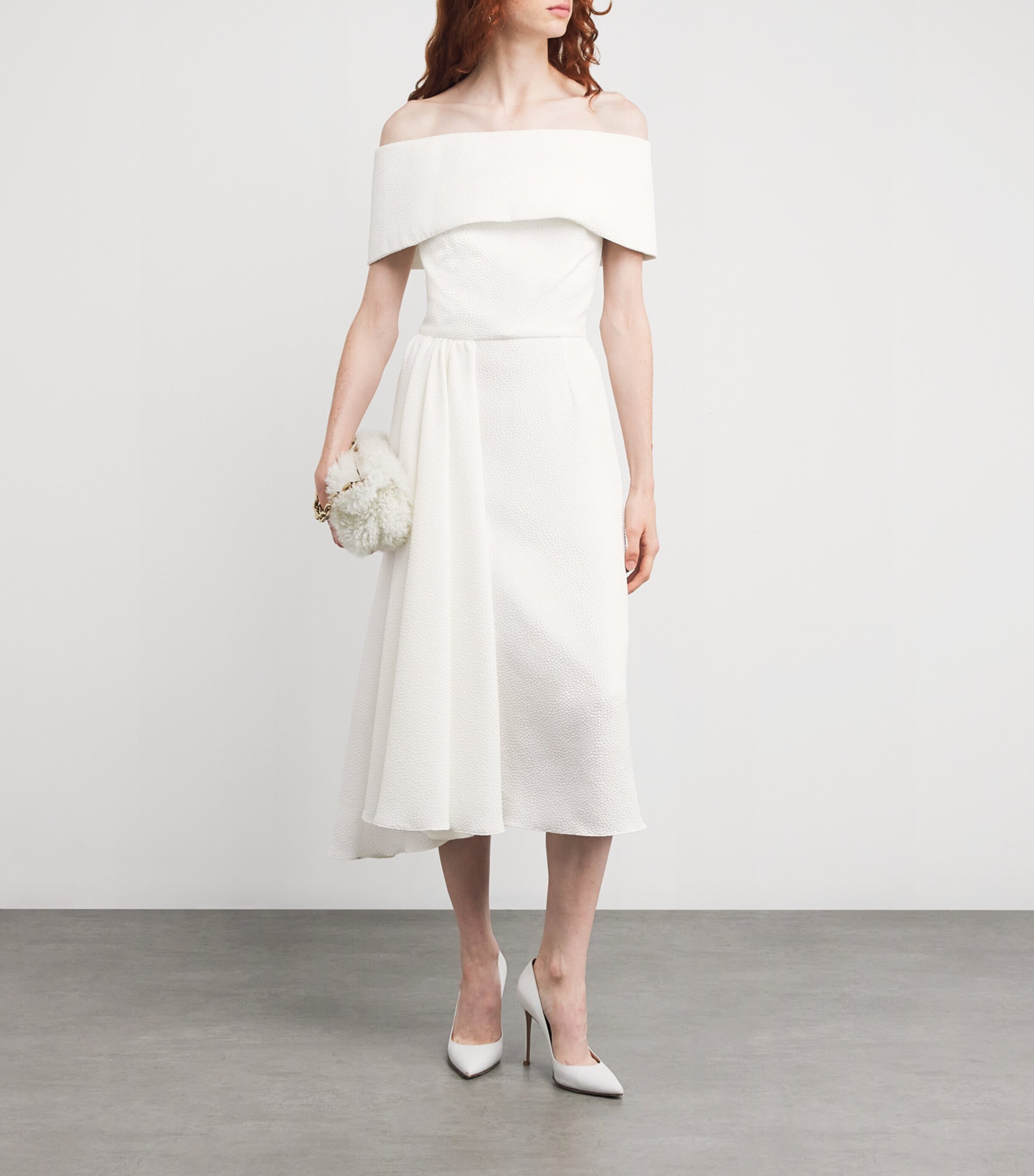 Textured Philomela Midi Dress IVO Image 2