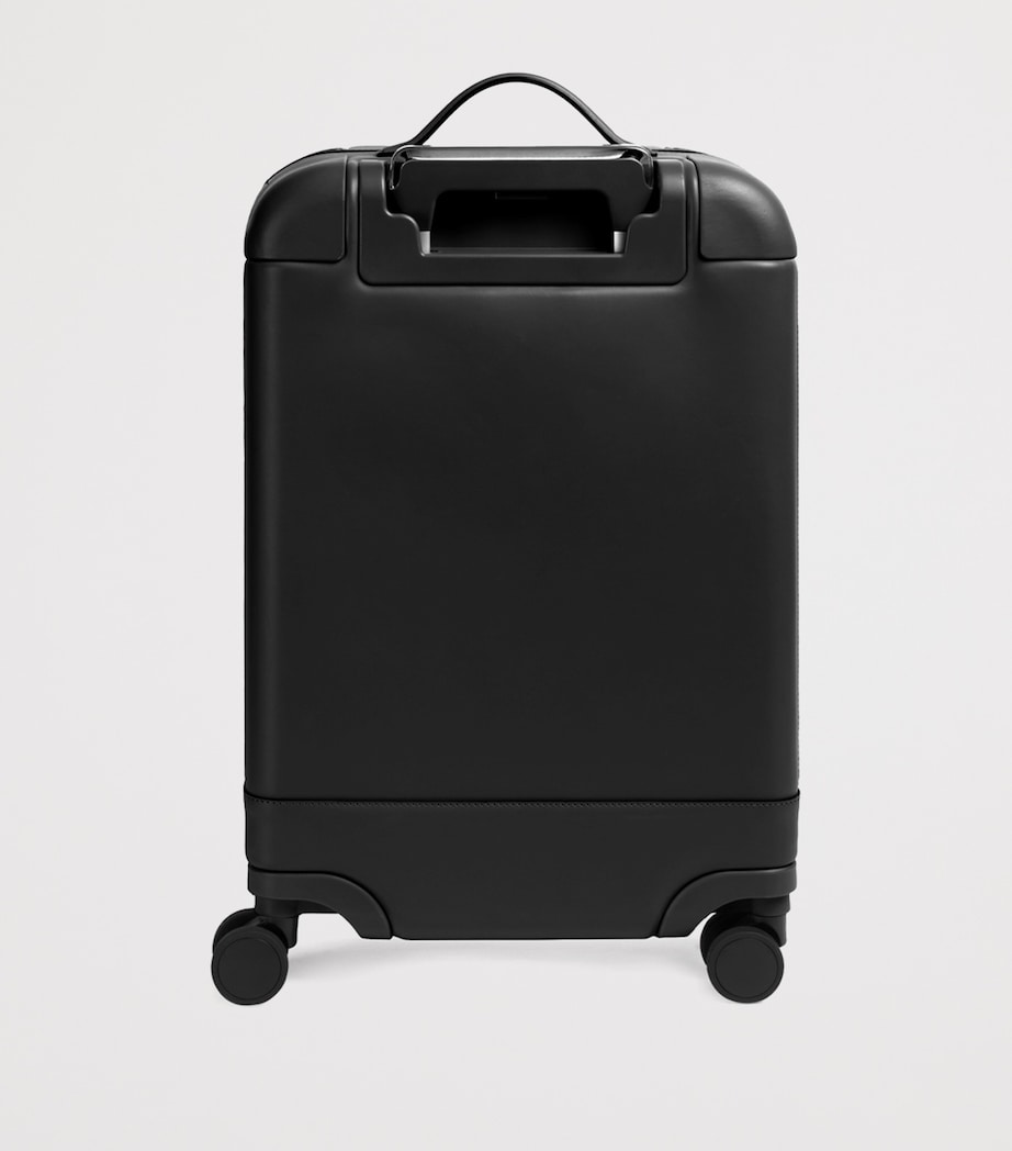 Leather Carry-On Suitcase (55cm) BLACK Image 4