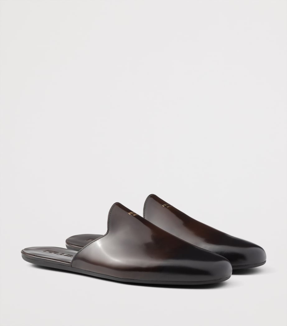 Prada Brushed Leather Mules Image 2