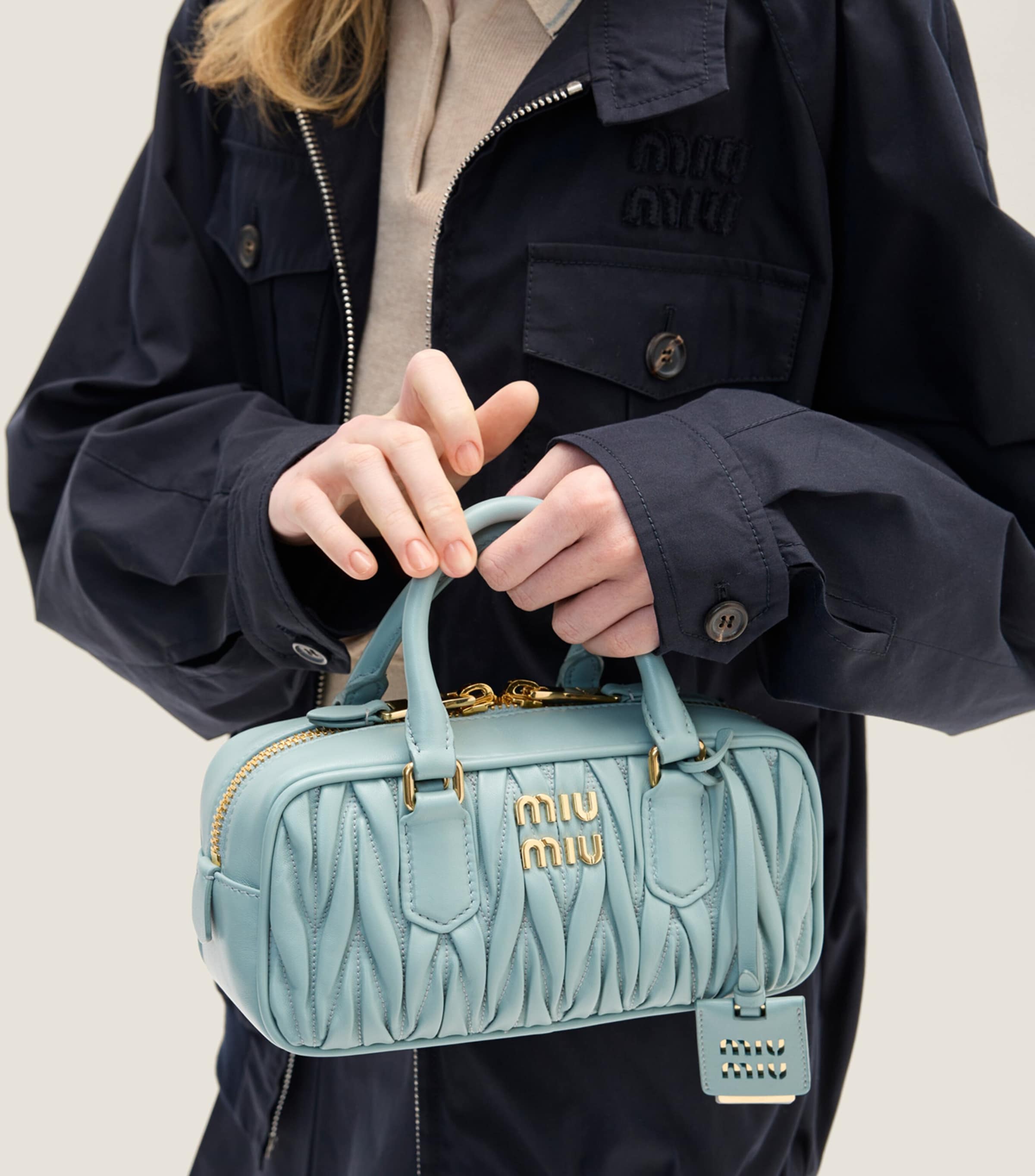 Matelassé Leather Arcadie Top-Handle Bag F0035 Image 5