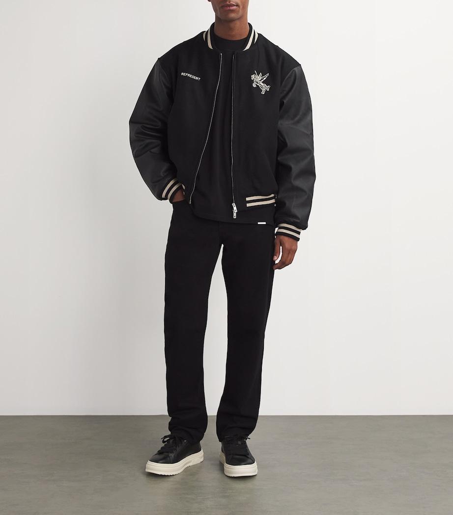 Tumbled Leather HTN Sneakers BLACK Image 5