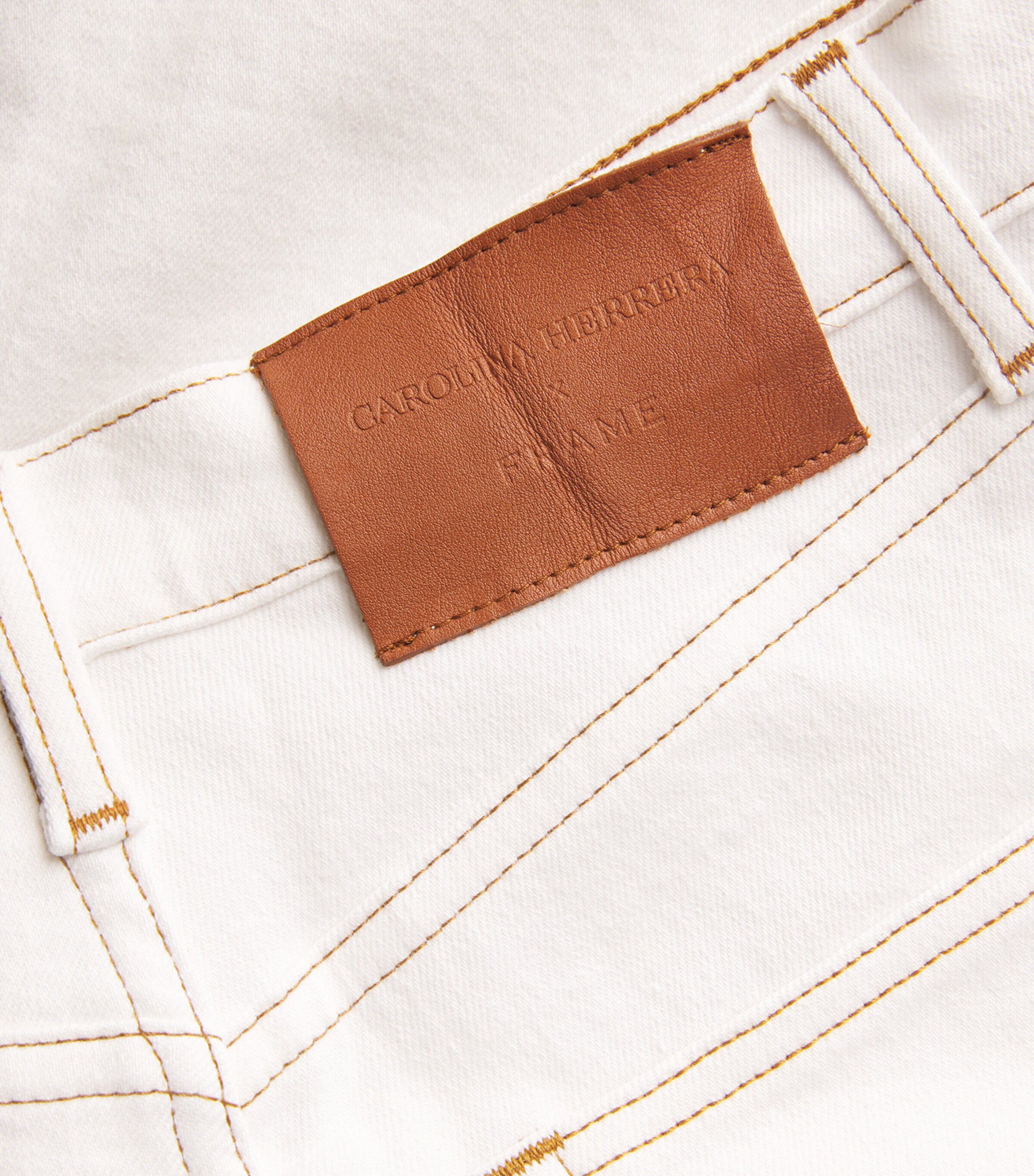 x Carolina Herrera Taper Straight Jeans WHITE Image 5