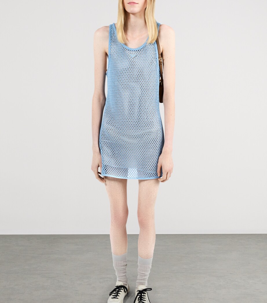 Cotton Mesh Mini Dress F0637 Image 6