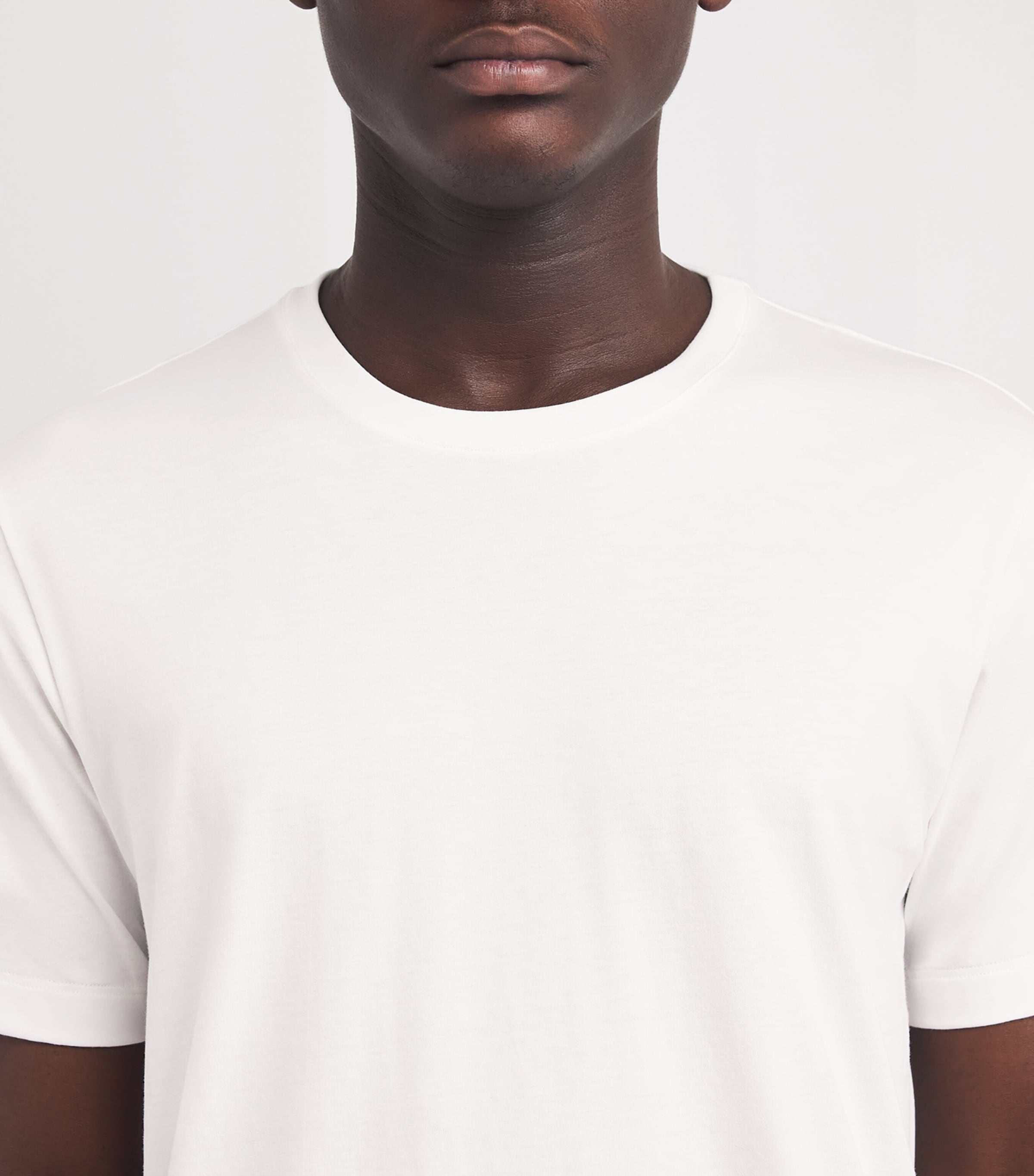 Cotton Living Crew-Neck T-Shirt 0101 WHITE Image 7