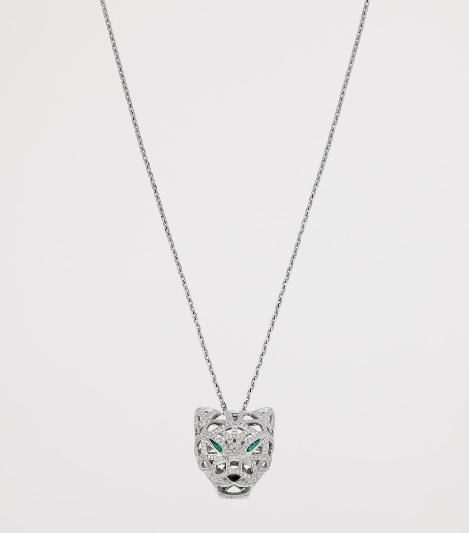 White Gold, Diamond, Emerald and Onyx Panthère de Cartier Necklace WHITE GOLD Image 3