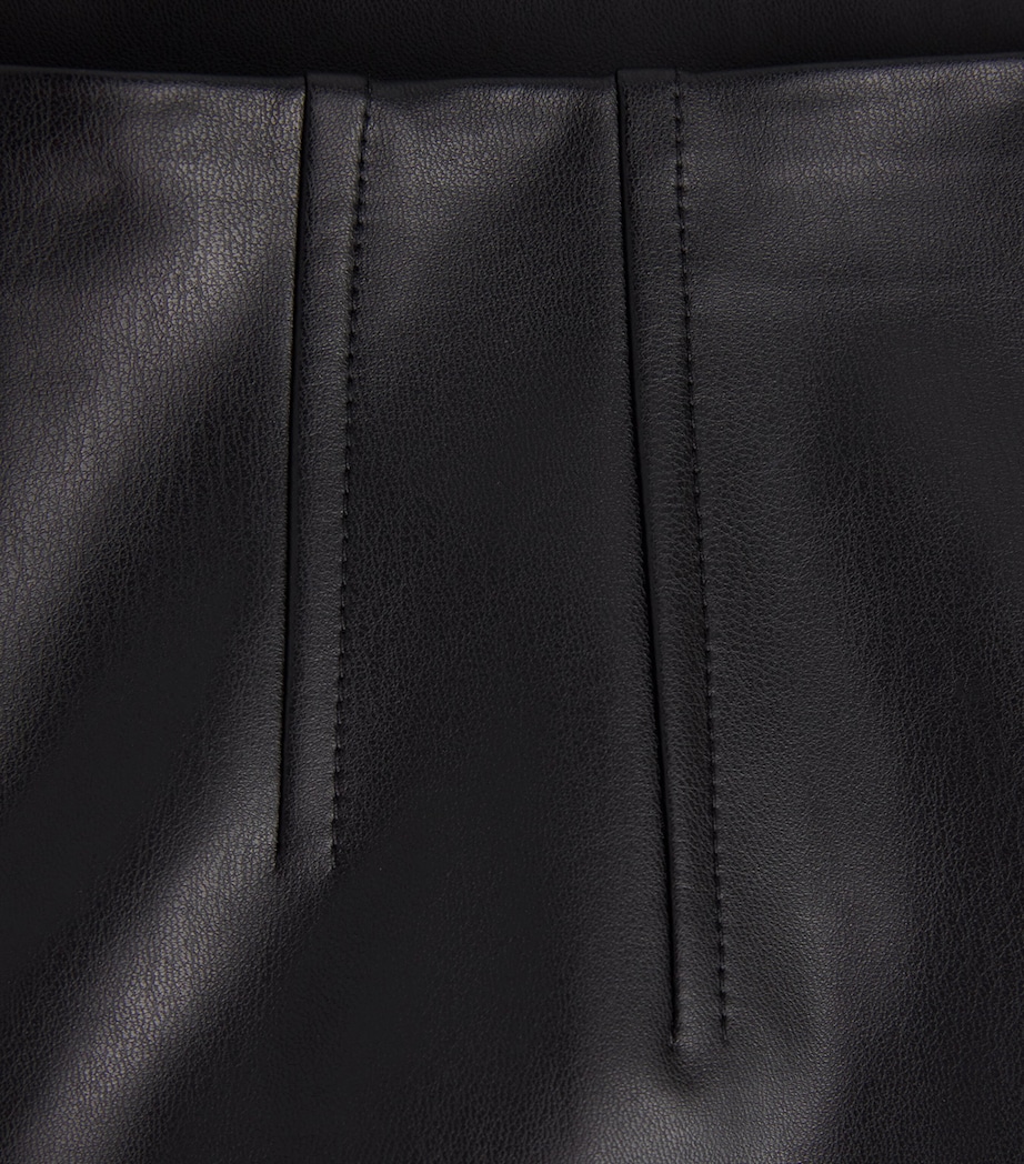Faux Leather Holmes Midi Skirt BLACK Image 5