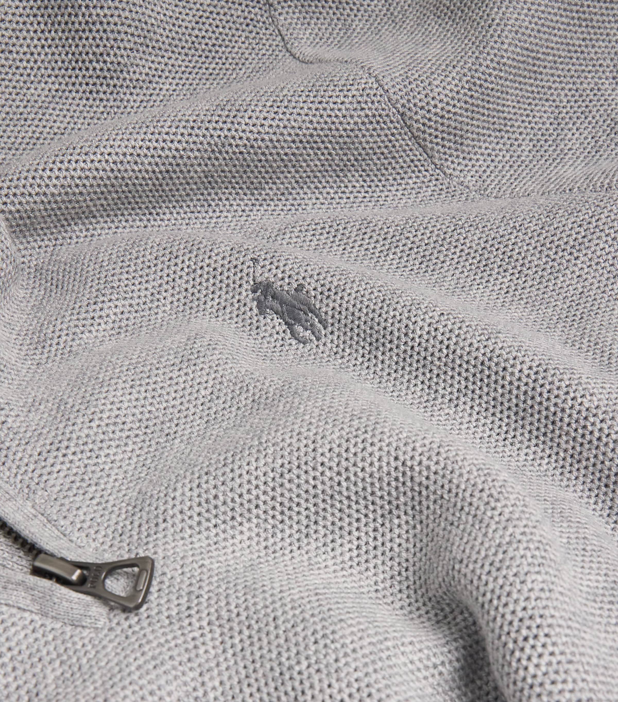 Cotton Half-Zip Sweater GREY Image 5