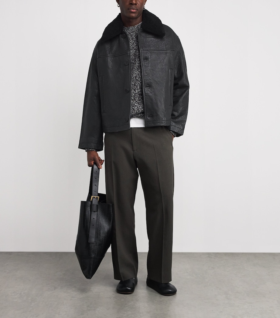 Del Leather Jacket BLACK Image 2