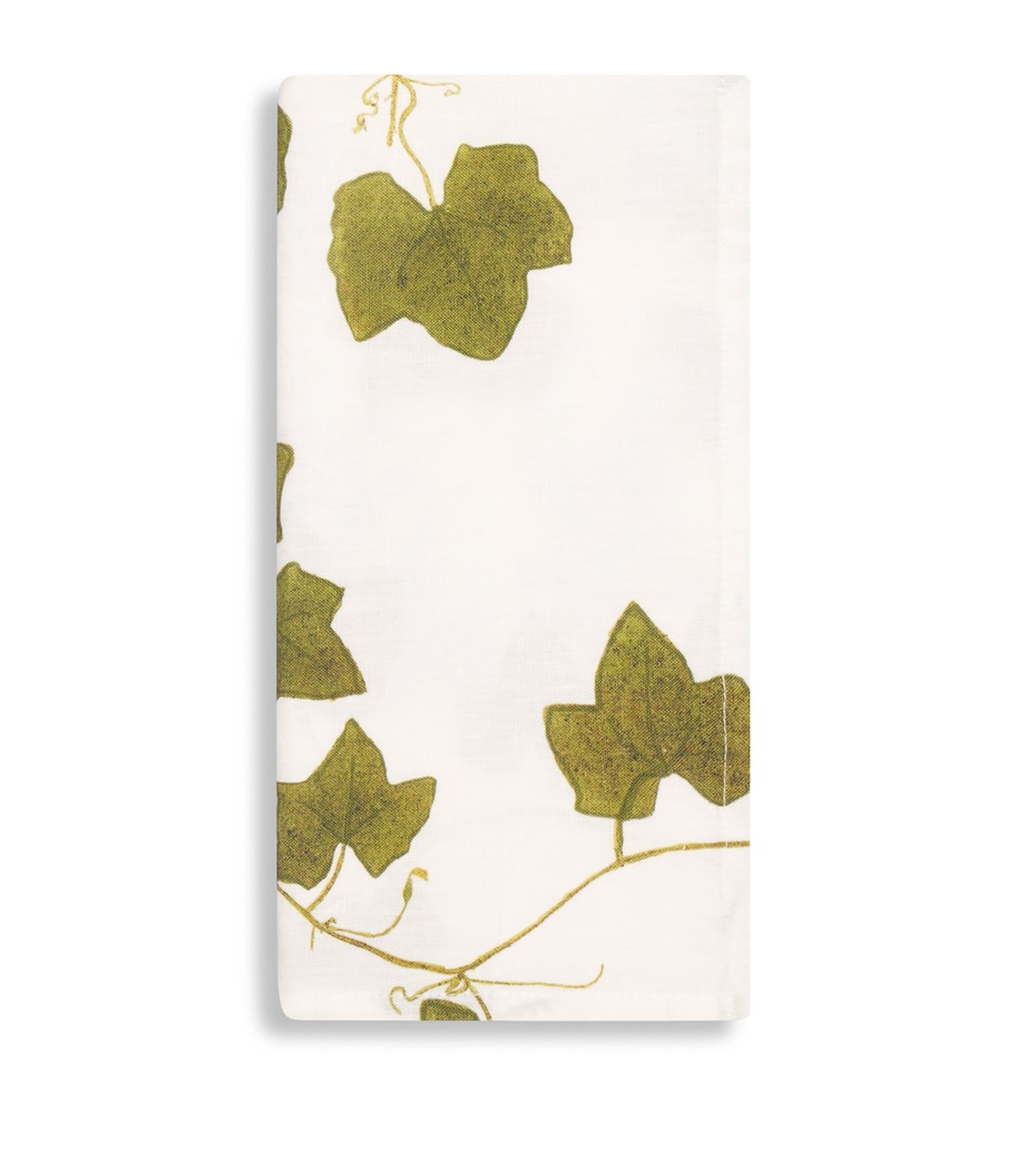 Linen Ivy Napkin (50cm x 50cm) GREEN Image 7