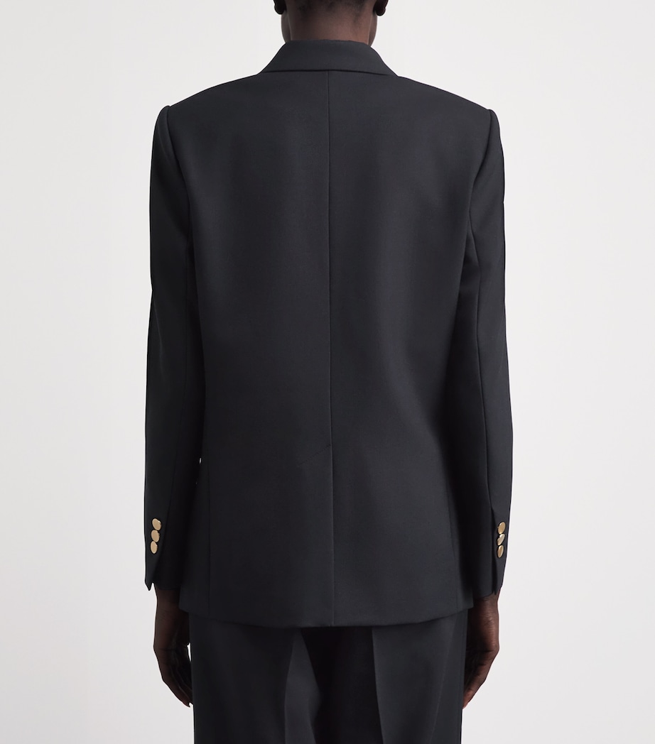 Sandro Paris Womens Virgin Wool Blazer Black Image 5