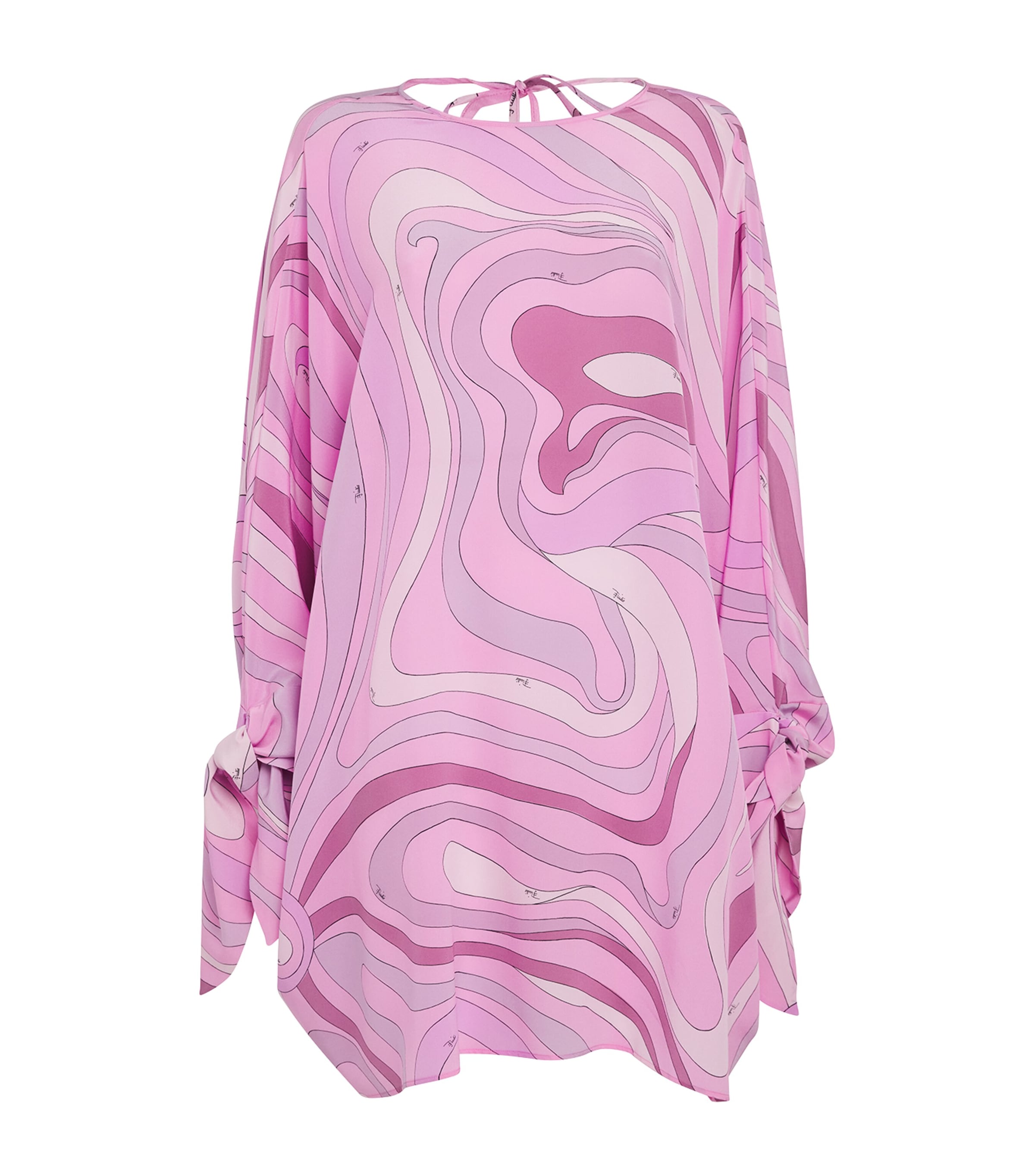 Pucci Silk Marmo Mini Dress In Pink