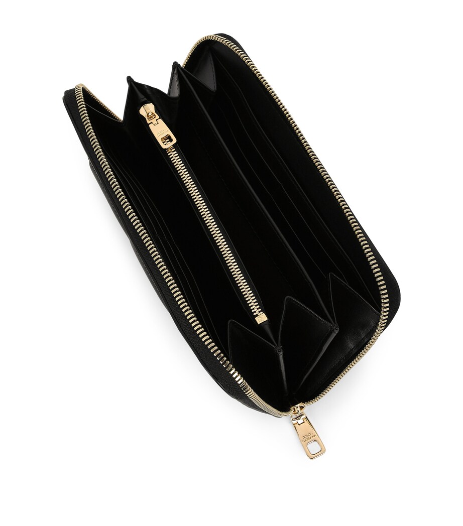 Leather Zip Wallet 80999-BLACK Image 4