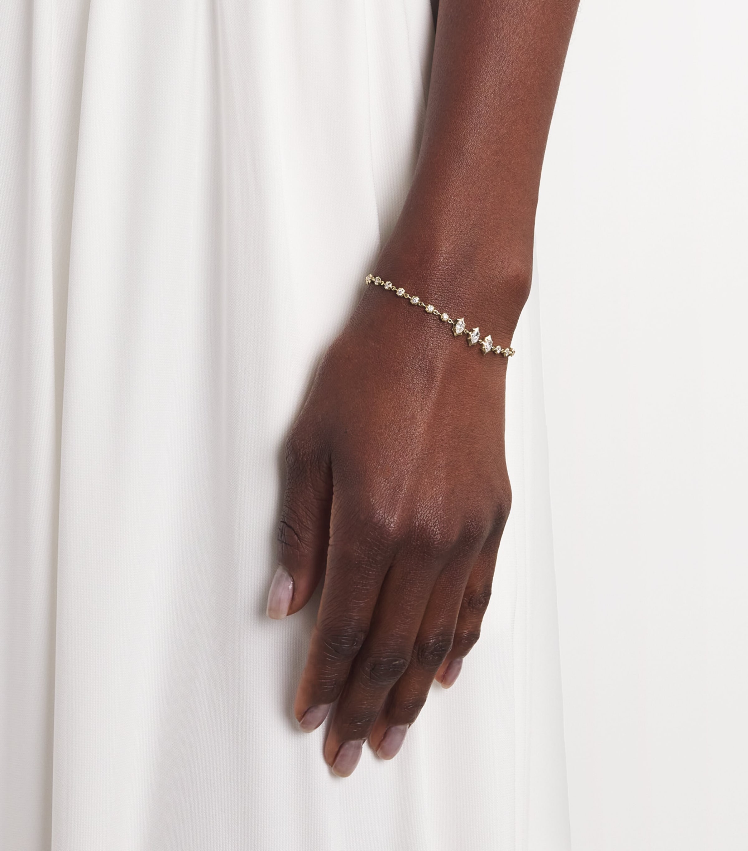 Jade Trau Yellow Gold and Diamond Maverick Line Bracelet Yellow Gold Image 2