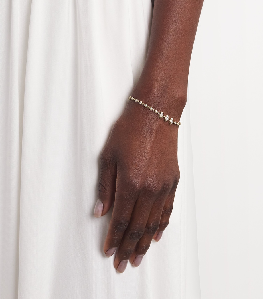 Jade Trau Yellow Gold and Diamond Maverick Line Bracelet Yellow Gold Image 2