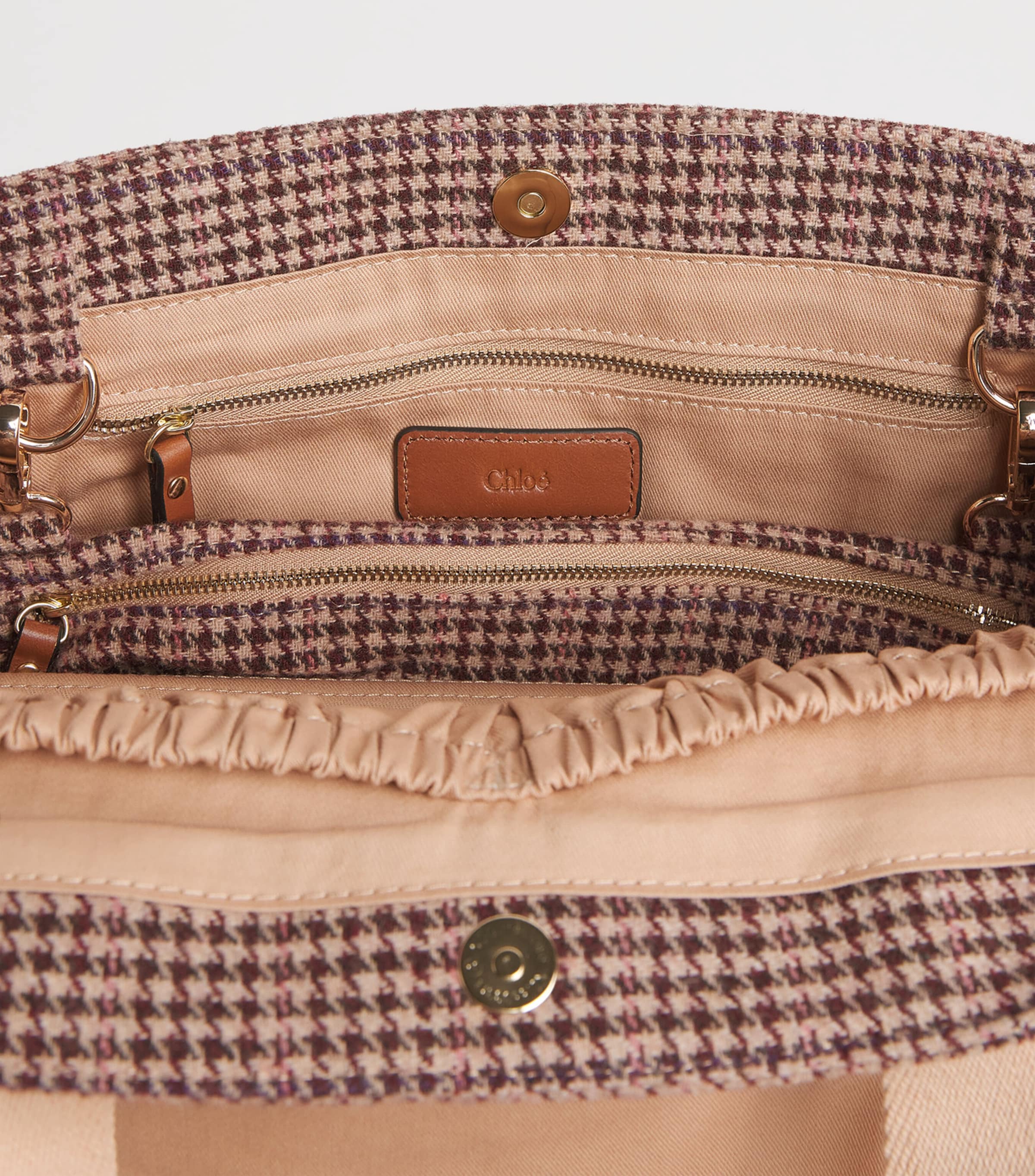 Chloé Kids Houndstooth Changing Bag Carreaux Image 3