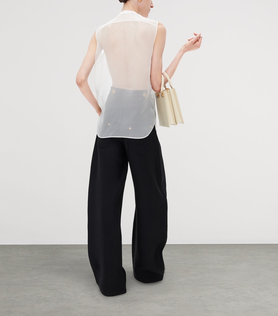 Schiaparelli Leather Face Top-Handle Bag Beige Image 3