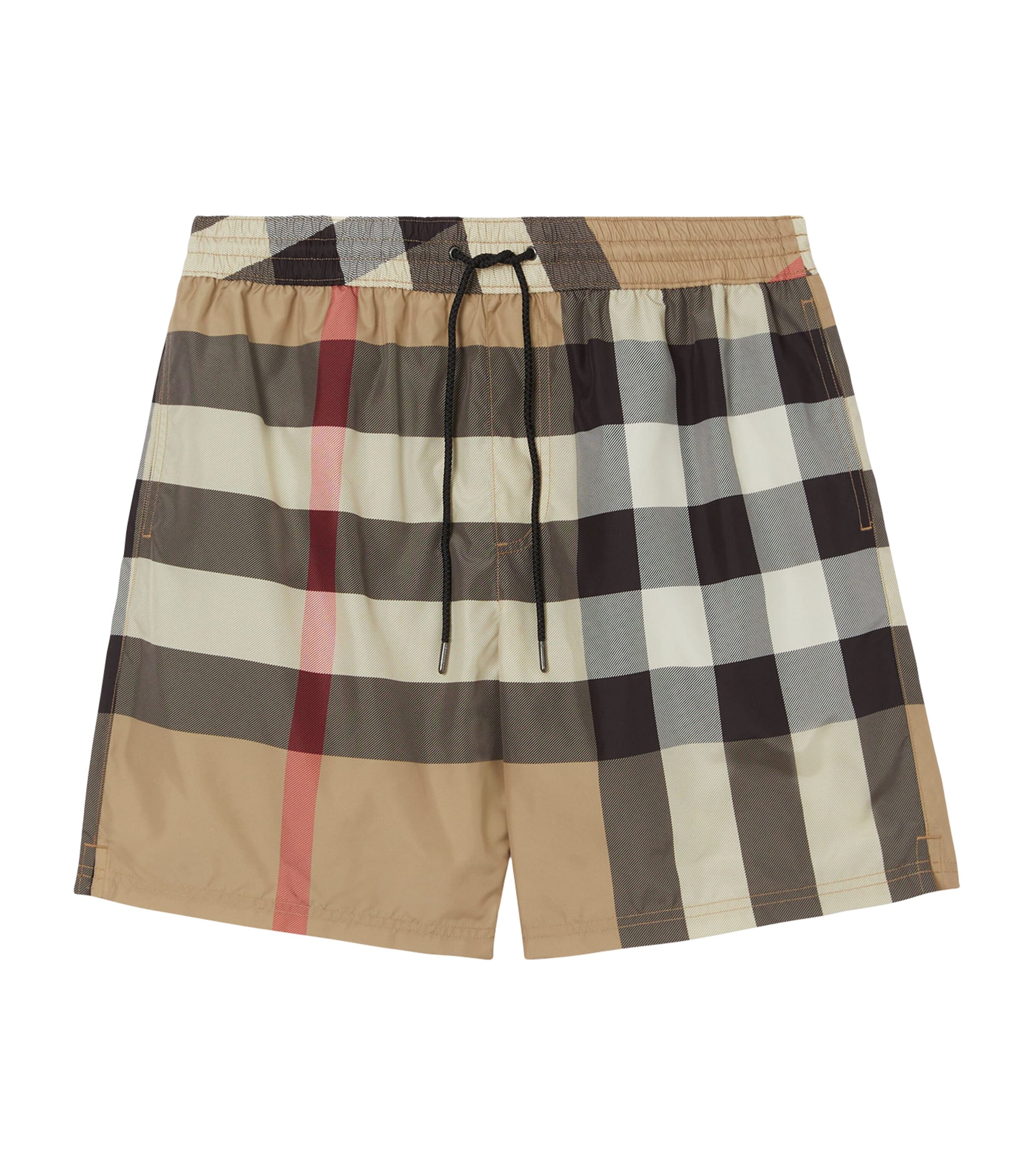Burberry Beige Check Swim Shorts In Beige