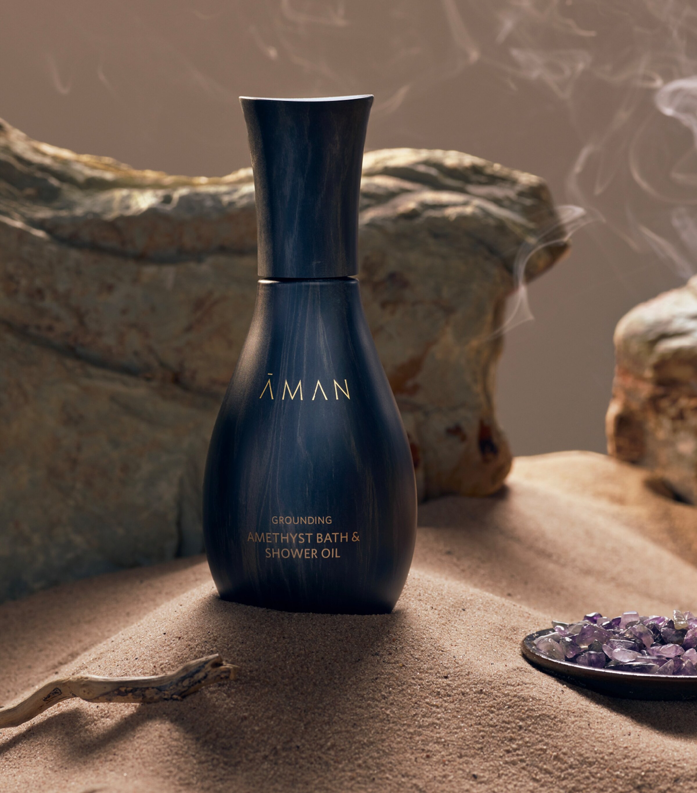 AMAN Grounding Amethyst Bath and Shower Oil (100ml) Image 3