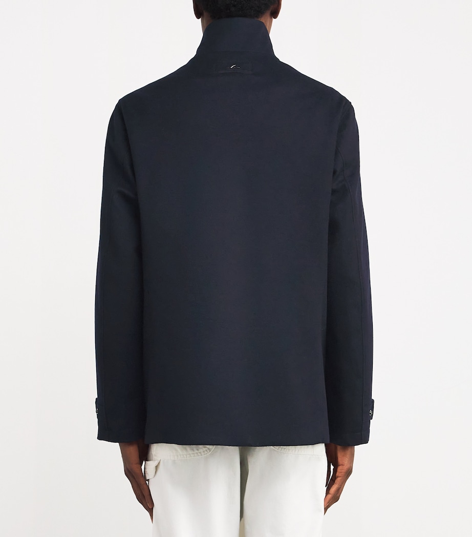 Cashmere Green Storm System Car Coat 13BLUE Image 4