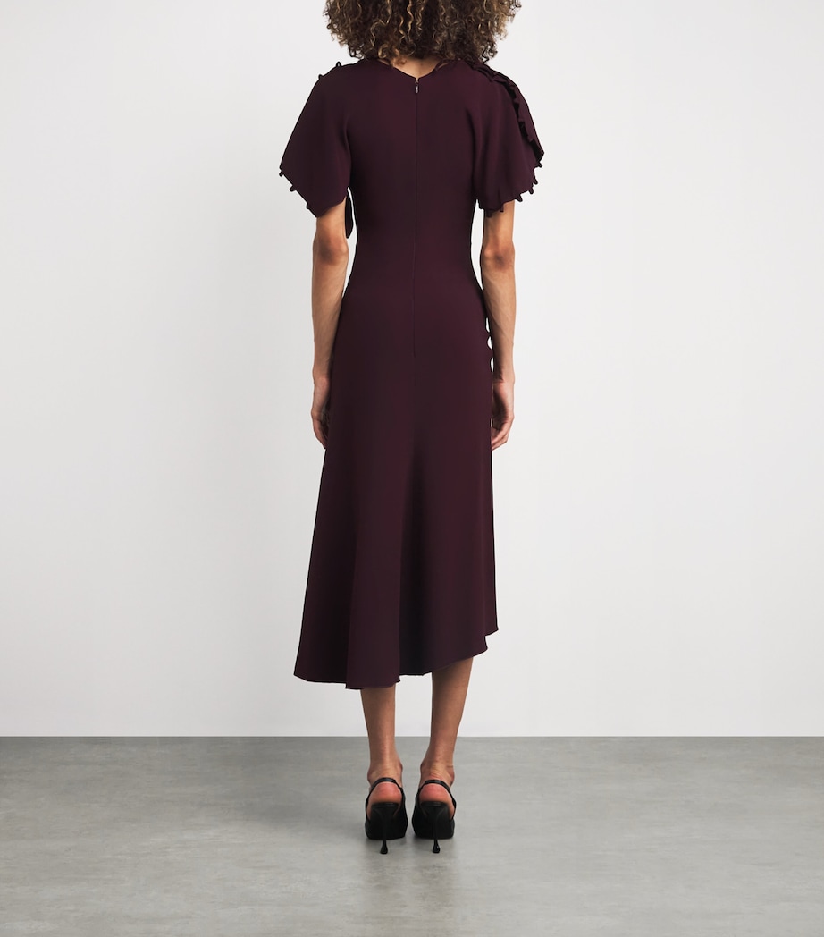 Satin Rouleaux Midi Dress 2757 MERLOT Image 3