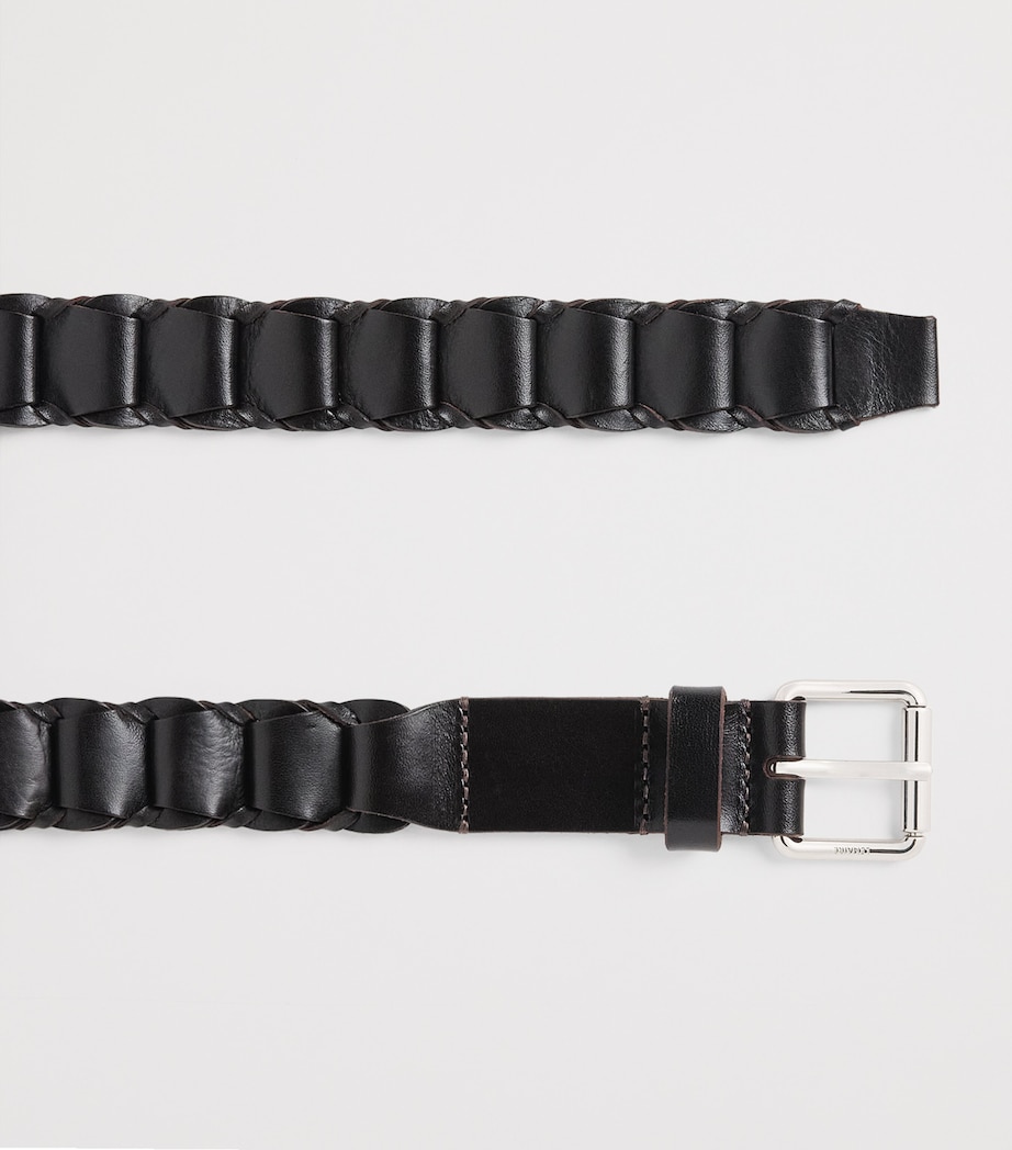 Lemaire Leather Link Belt Dark Brown Image 3