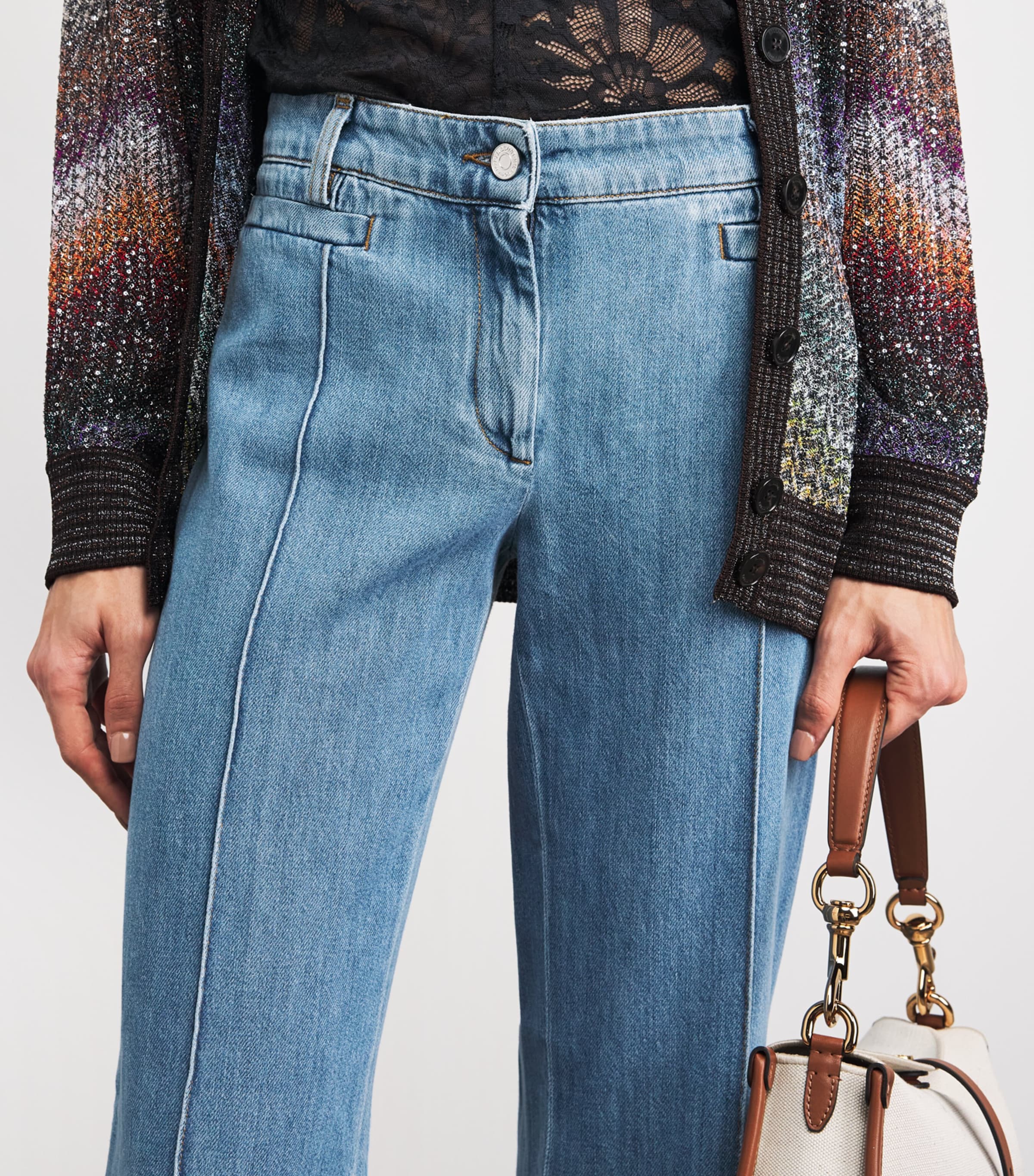 Missoni Womens Straight Jeans Med Blue Wash Image 3