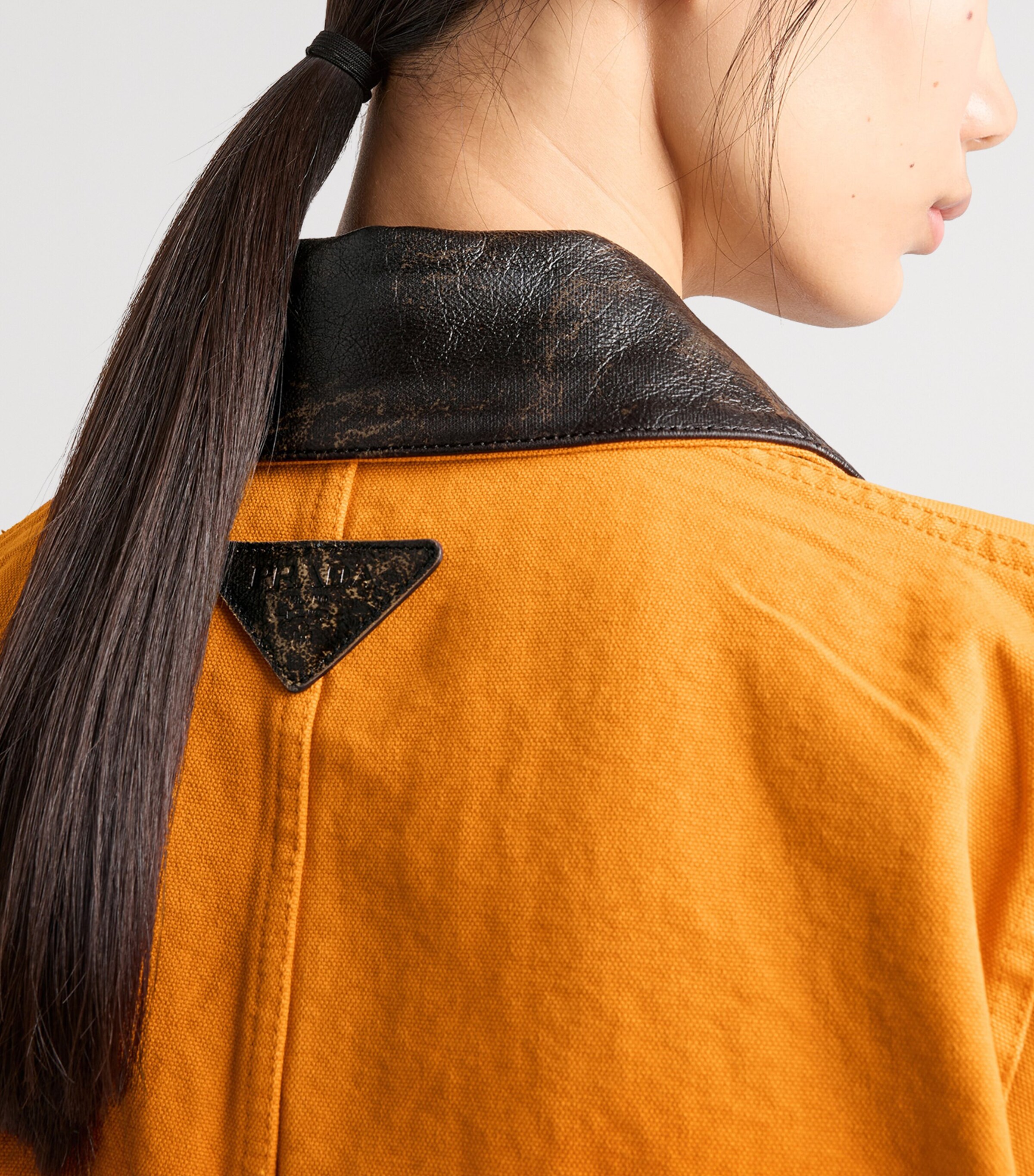 Prada Womens Canvas Oversized Jacket Image 6