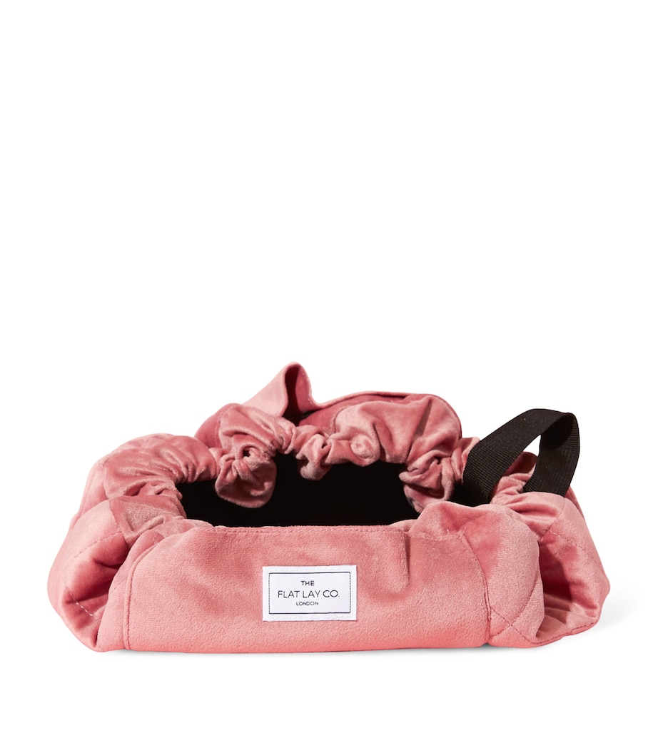 Velvet Drawstring Make-Up Bag PINK VELVET Image 3