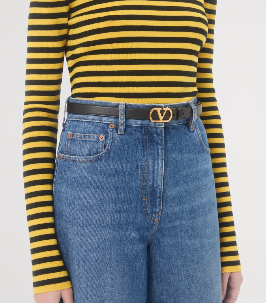 Leather Reversible VLogo Signature Belt 0SM Image 2