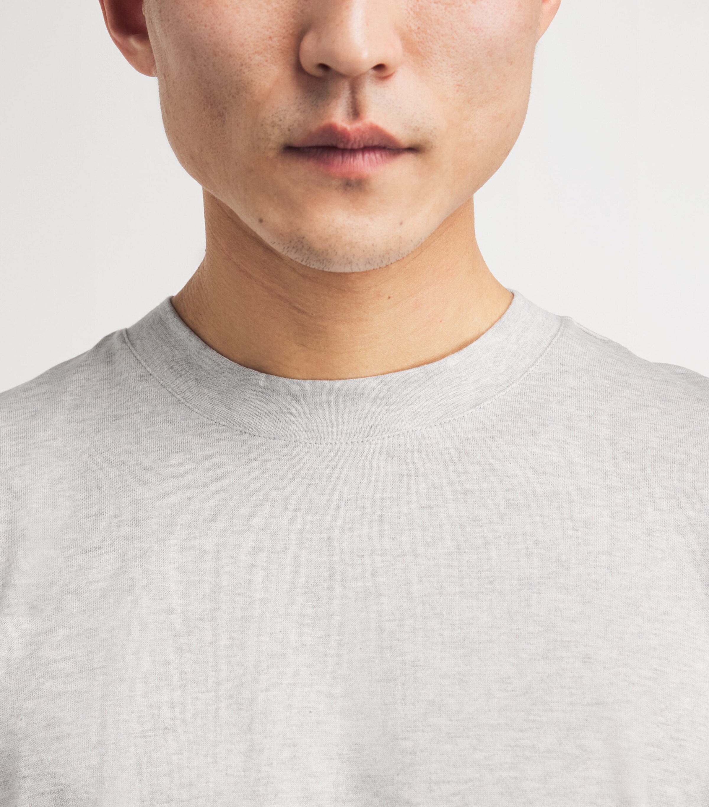 Eleventy Mens Cotton T-Shirt Grigio Chiaro Image 3