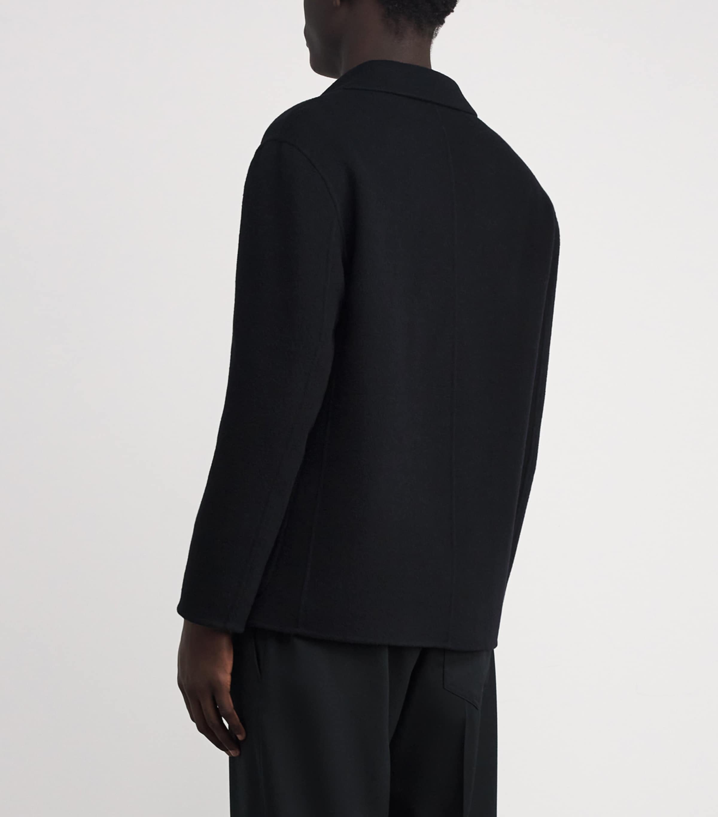 Wool Quarter-Zip Polo Sweater DARK NAVY Image 4