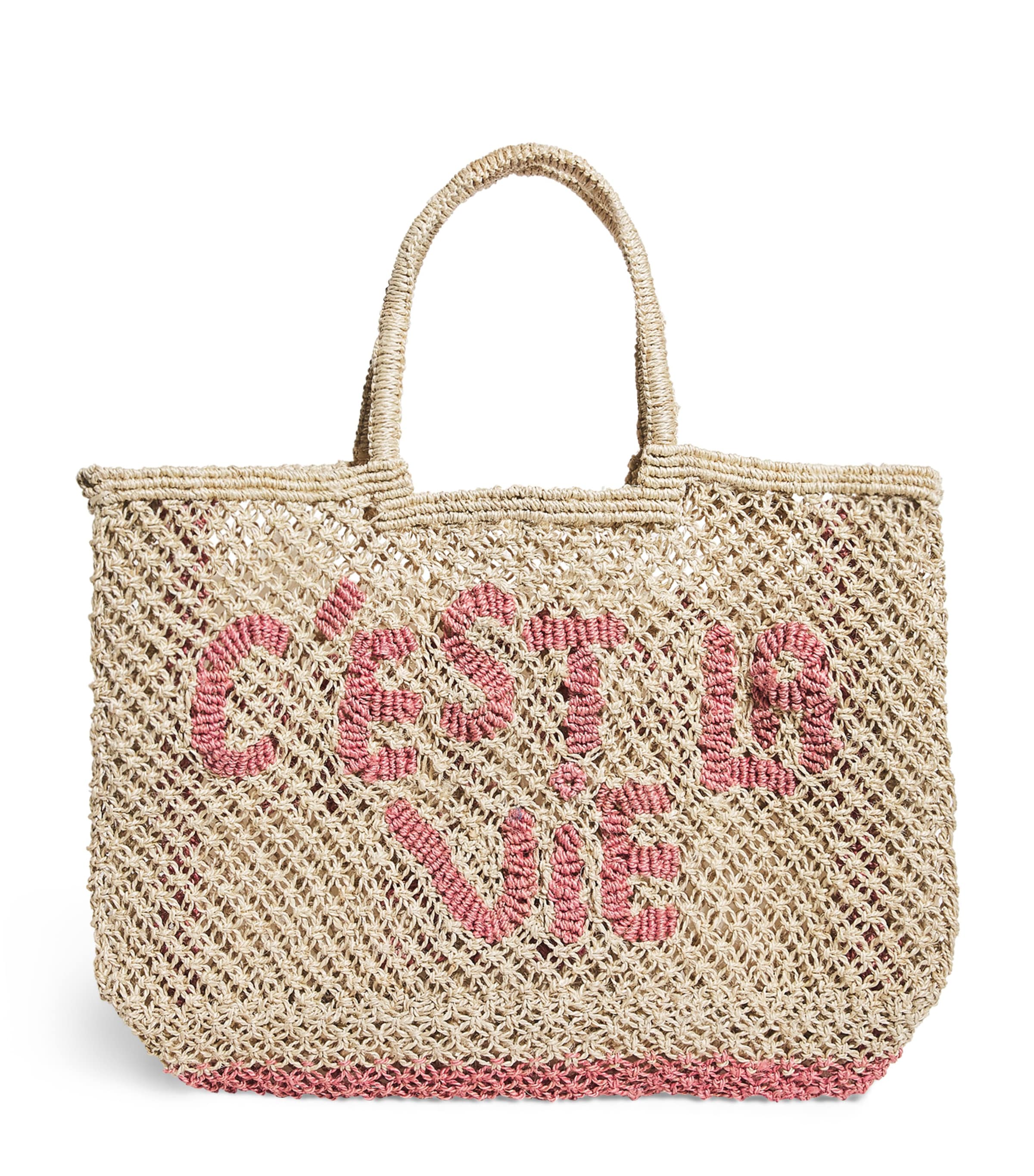 The Jacksons Jute C'est La Vie Lavinia Tote Bag
