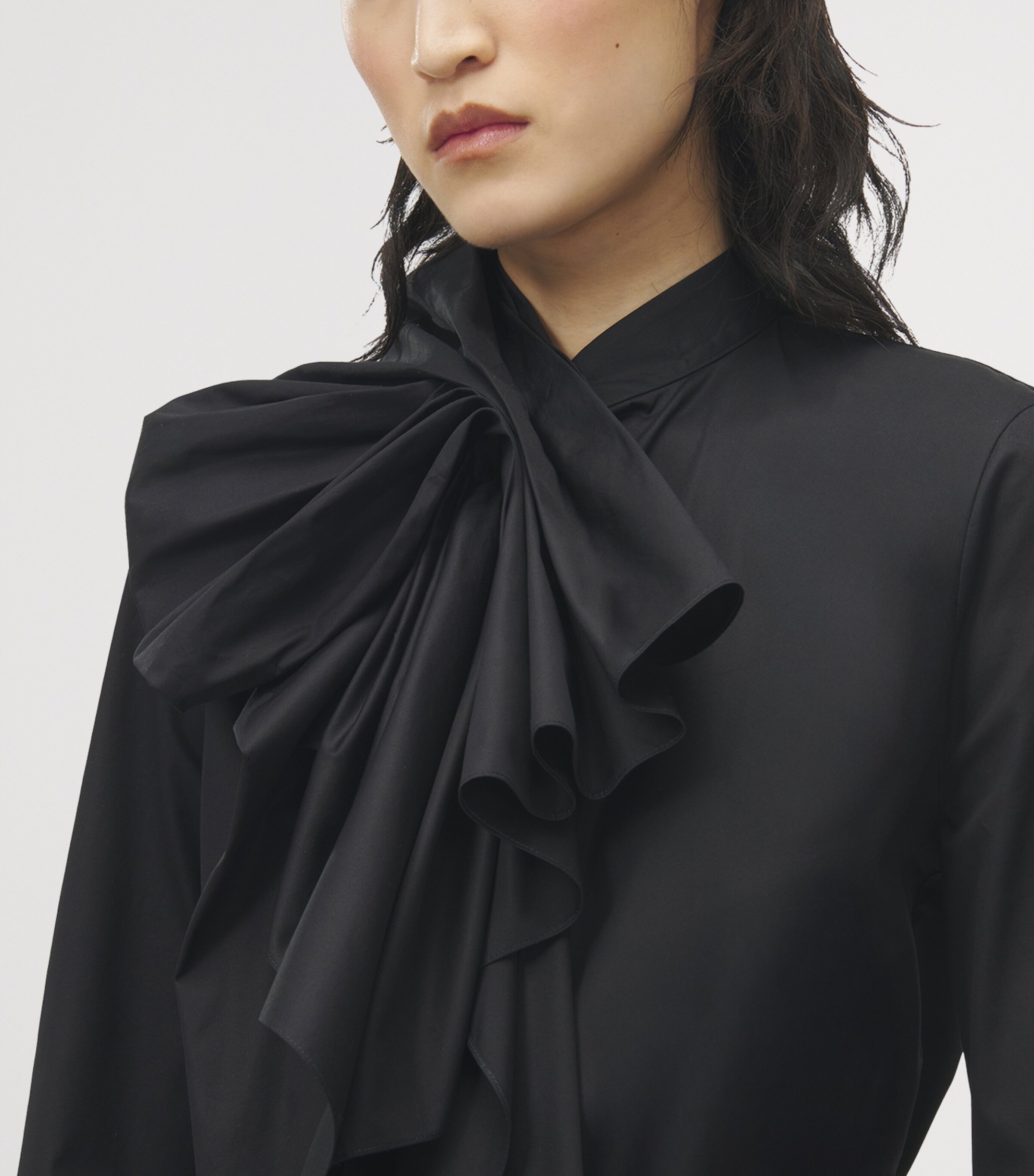 McQueen Womens Cotton Poplin Asymmetric Shirt Image 6