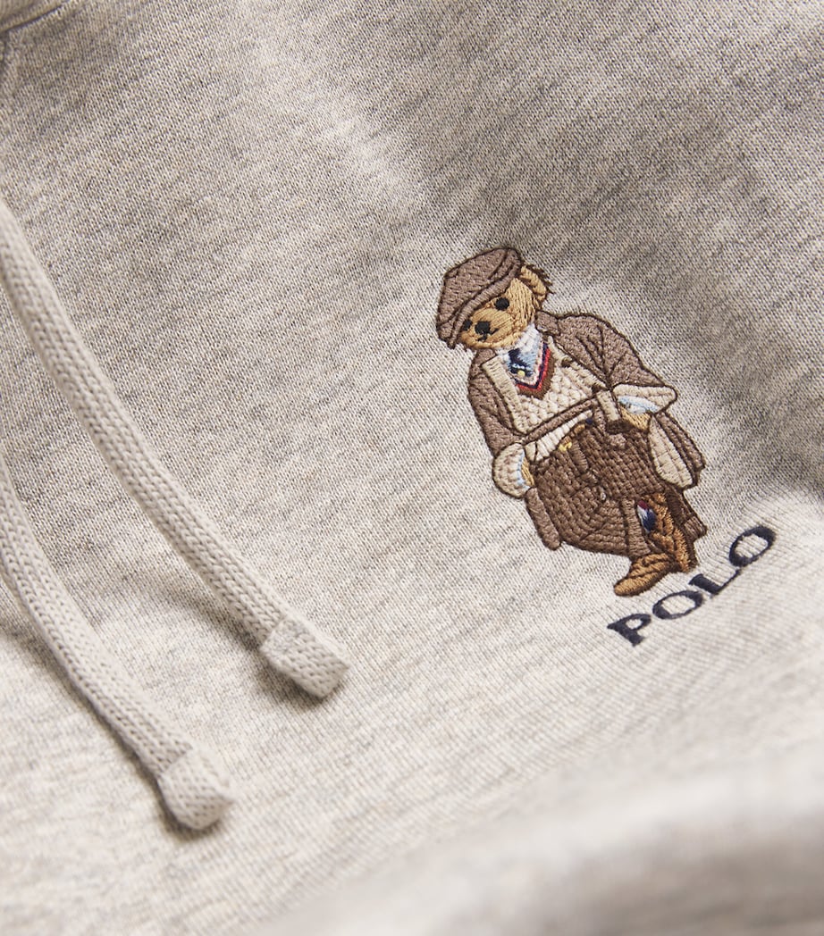 Cotton-Blend Polo Bear Hoodie GREY Image 5