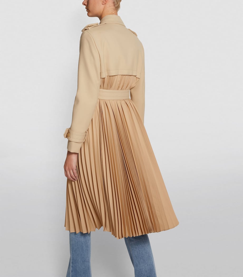 Pleated Trench Coat BEIGE Image 8