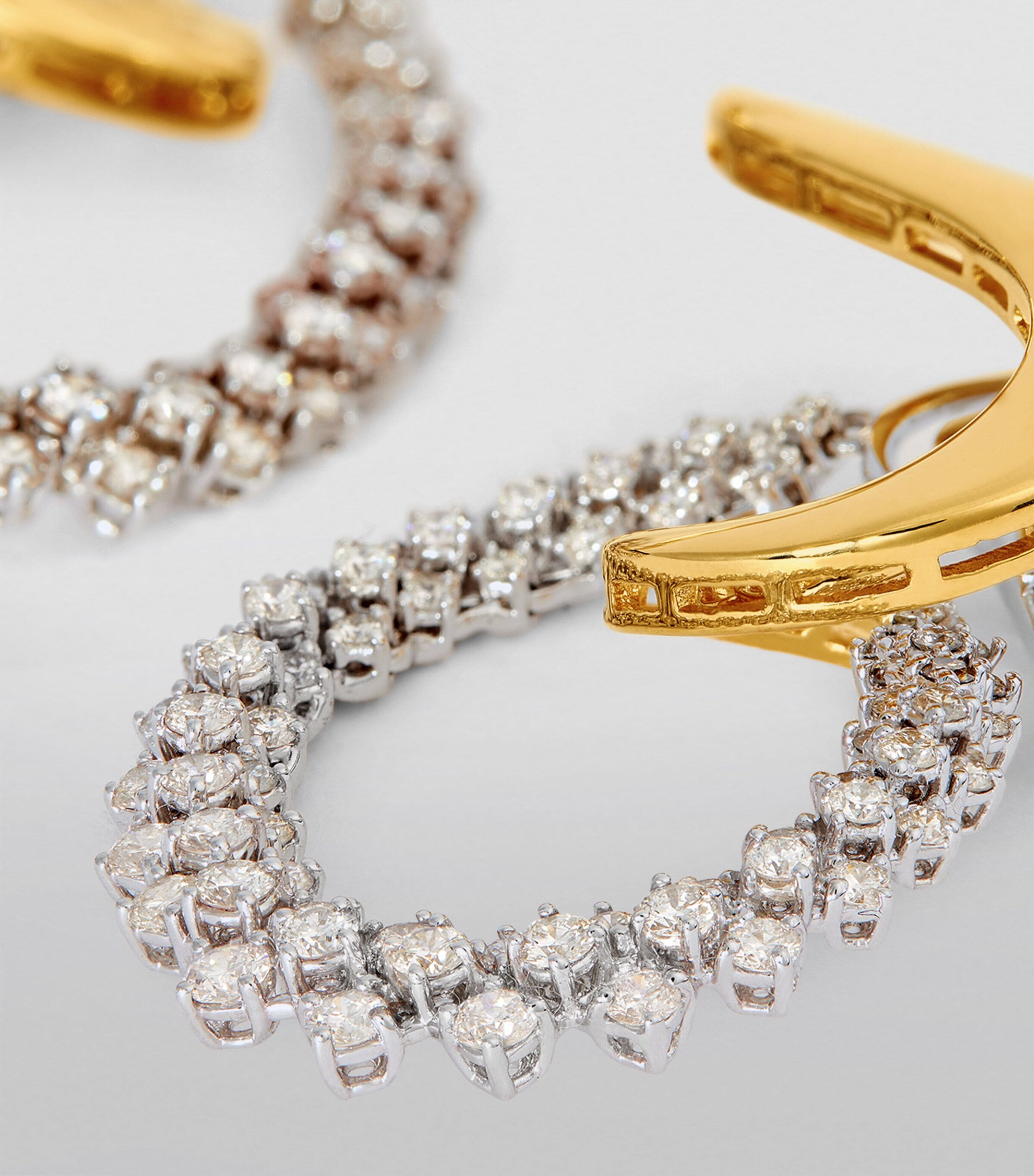 Yellow Gold and Diamond Golden Strada Earrings YELLOW GOLD Image 6