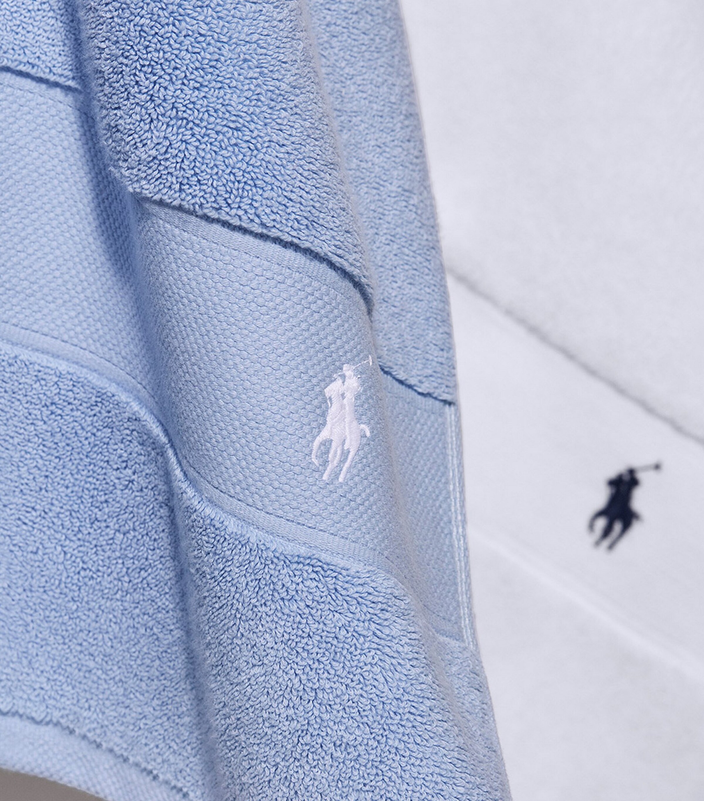 Polo Player Guest Towel (40cm x 75cm) OFFICE BLUE Image 3