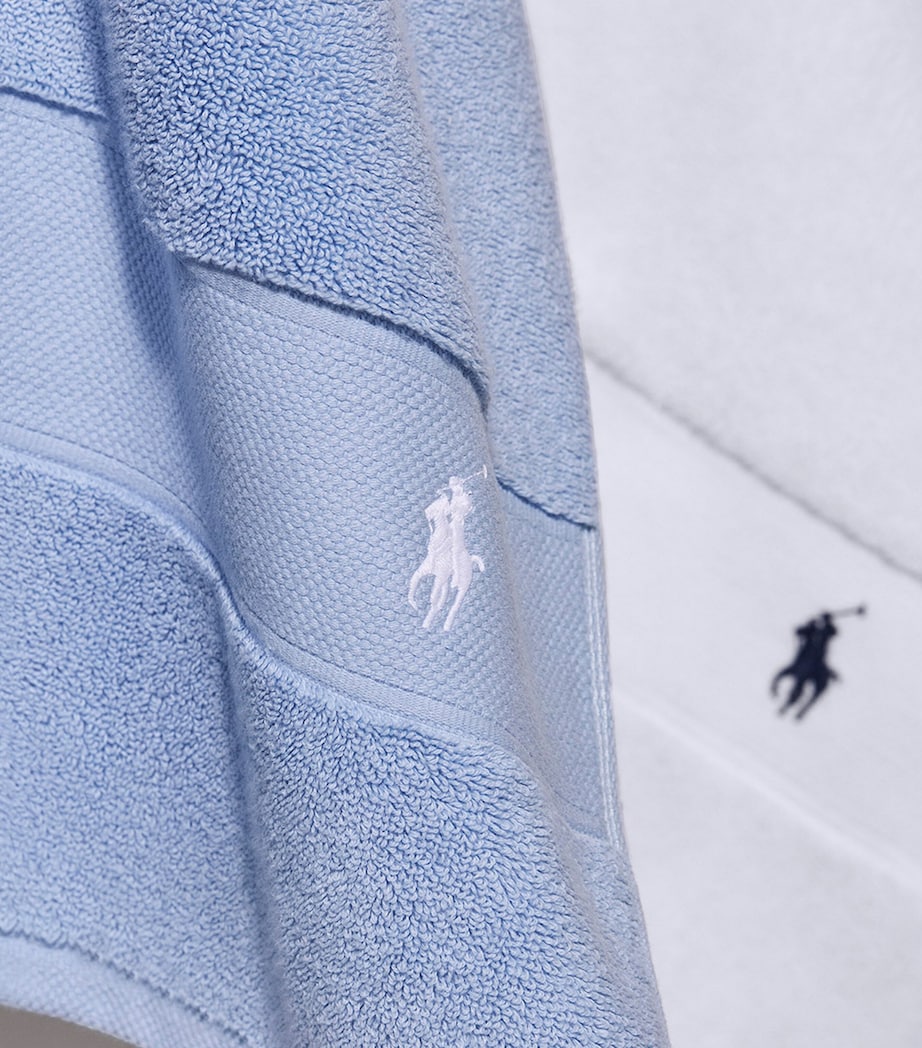 Polo Player Guest Towel (40cm x 75cm) OFFICE BLUE Image 3