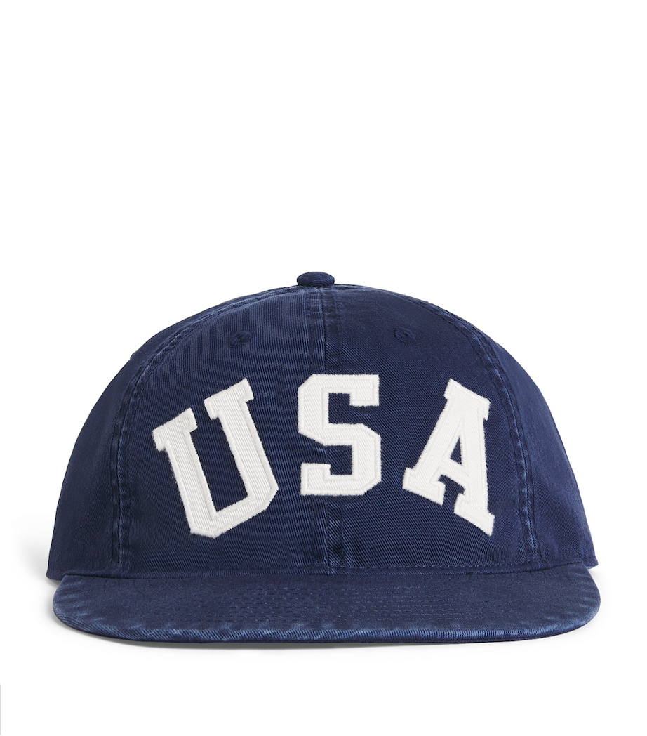 Cotton USA Embroidered Cap NAVY Image 1
