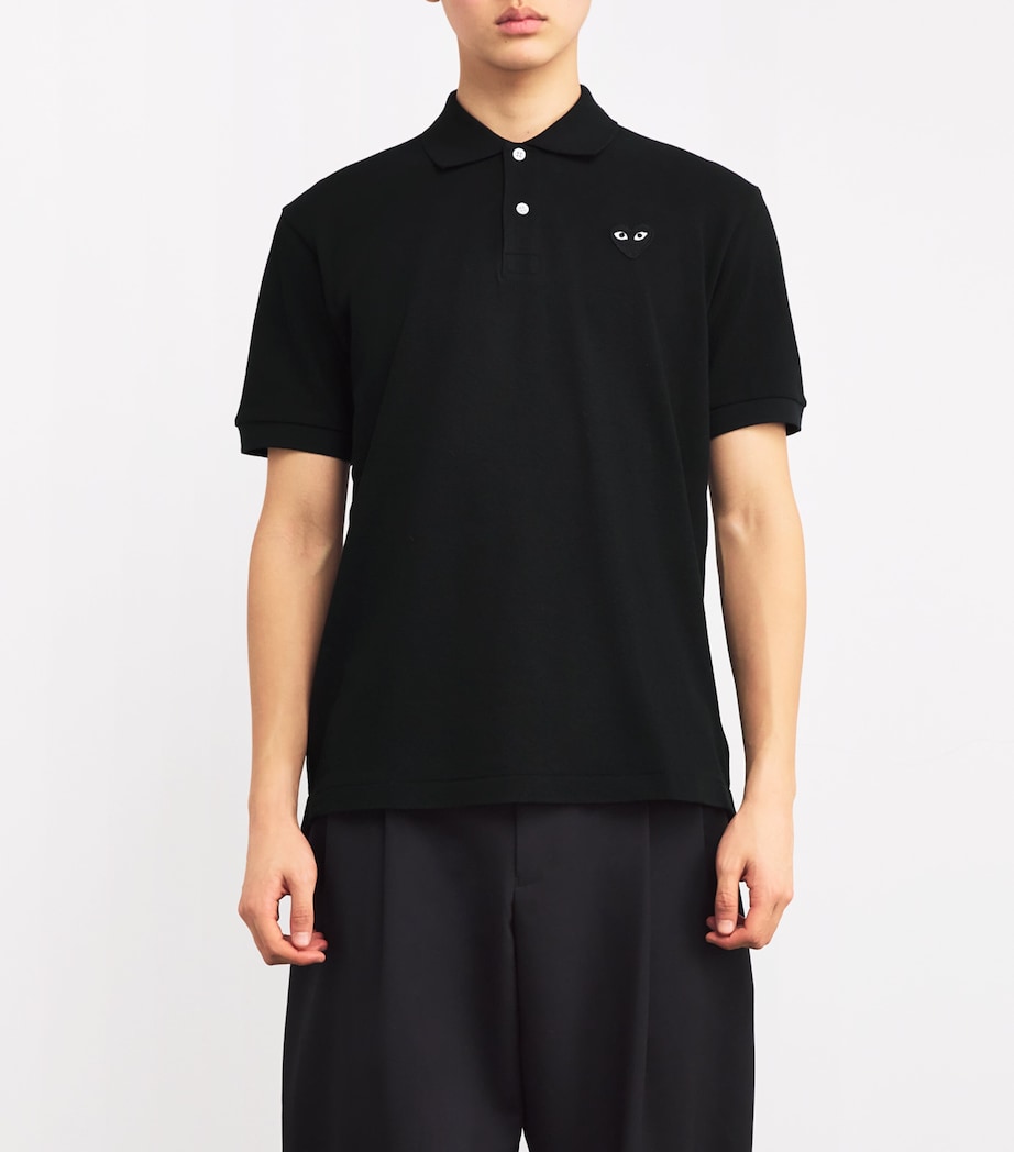 Heart Logo Polo Shirt BLACK Image 3