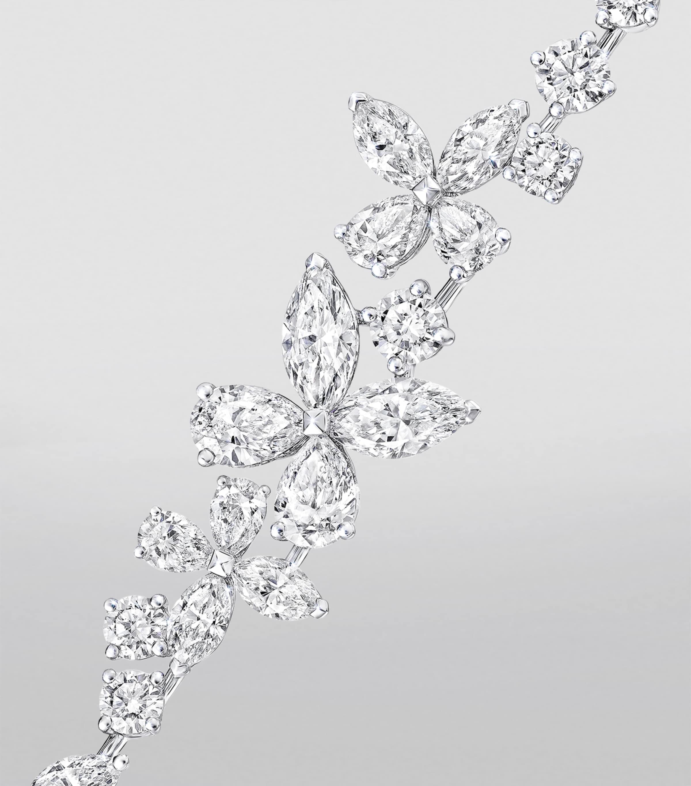 White Gold and Diamond Butterfly Bracelet WHITE GOLD Image 2