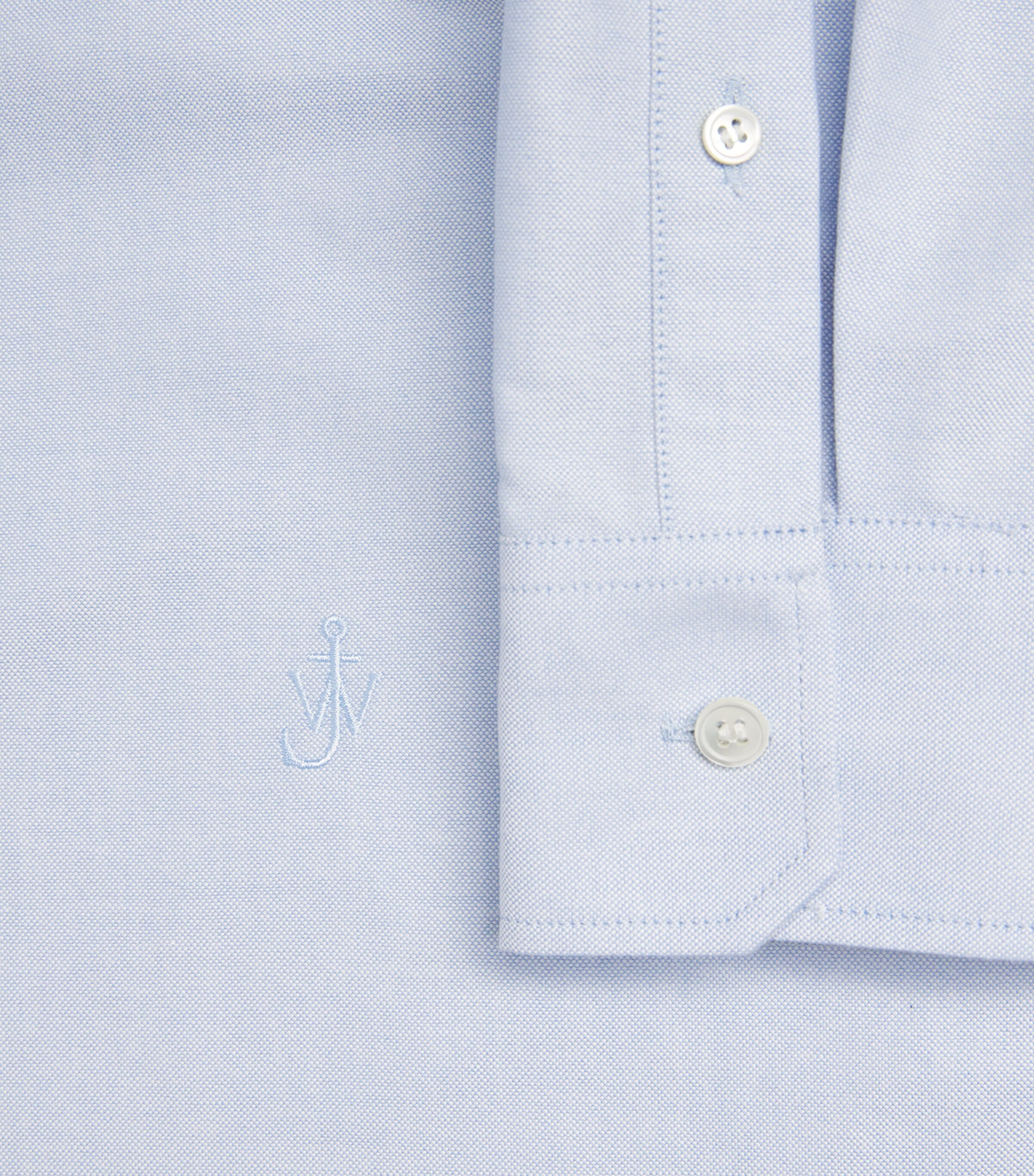 JW Anderson Mens Cotton Oxford Shirt Pale Blue Image 6