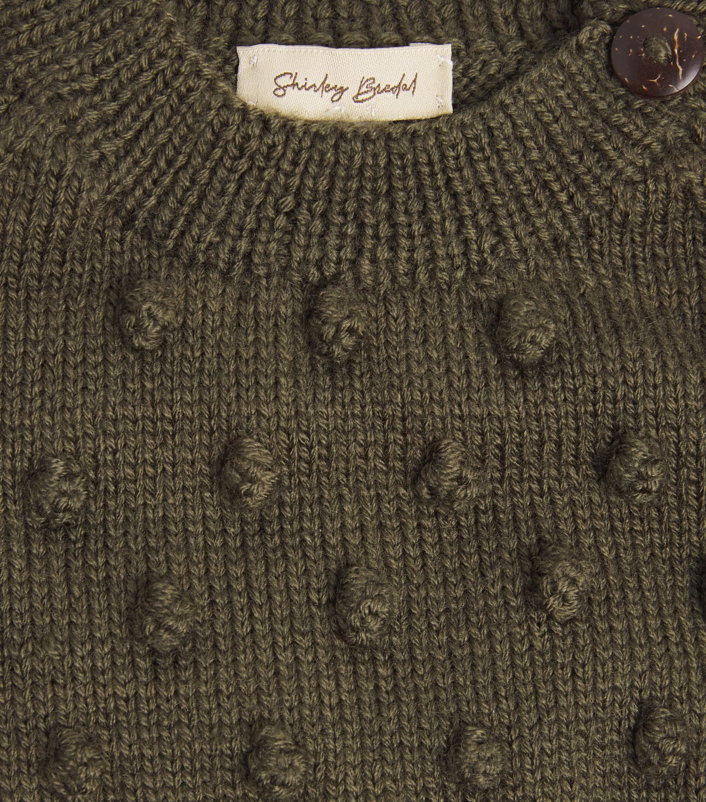 Merino Wool Bubble Sweater (3 Months-4 Years) PINE Image 3