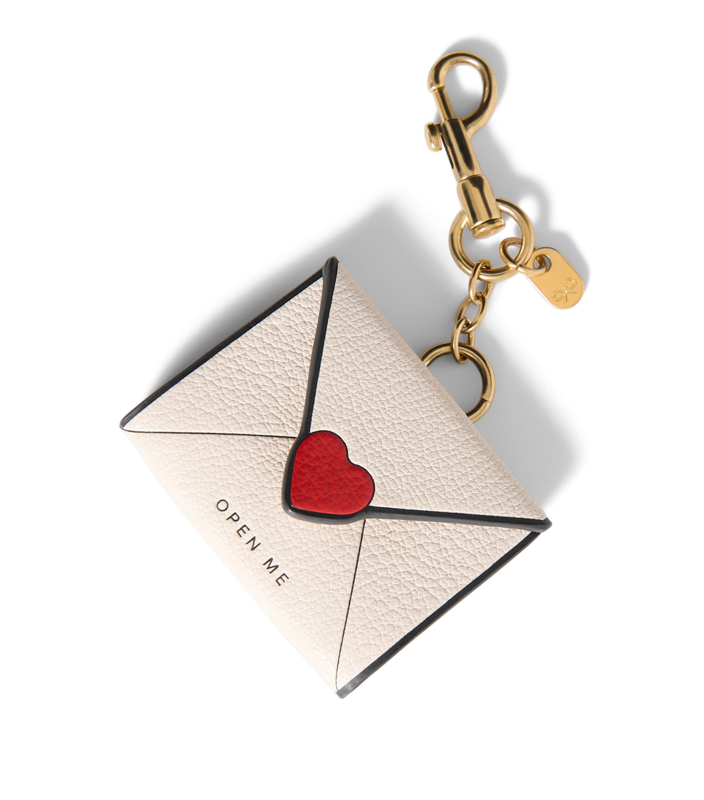 Leather I Love You Bag Charm CHALK Image 2