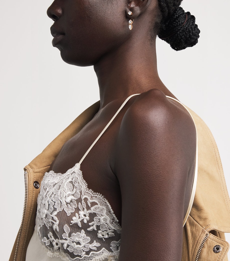 Rose Gold and Diamond Orbit Single Earring ROSE GOLD Image 2