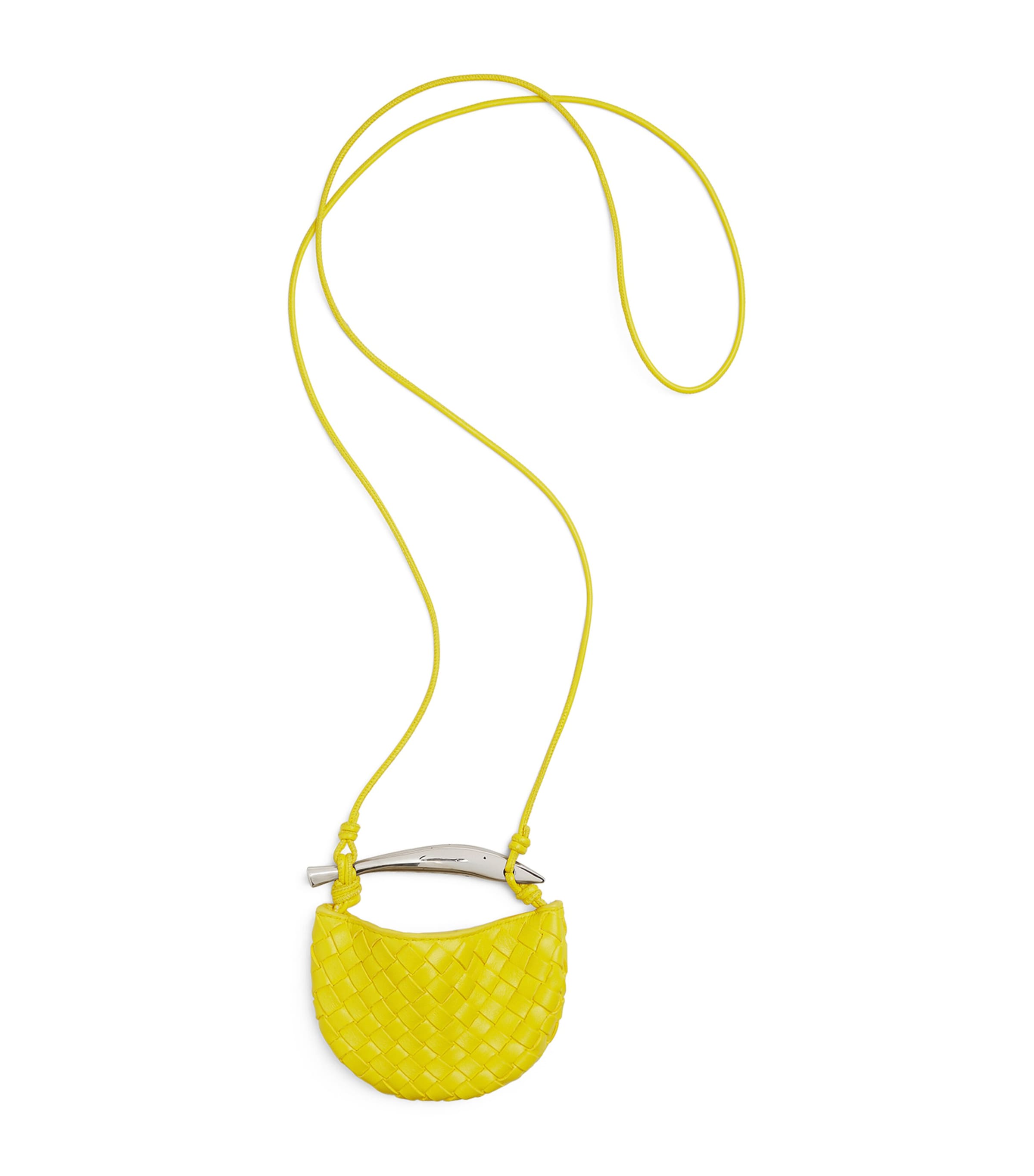 Bottega Veneta Mini Lambskin Sardine Cross-body Bag In Yellow